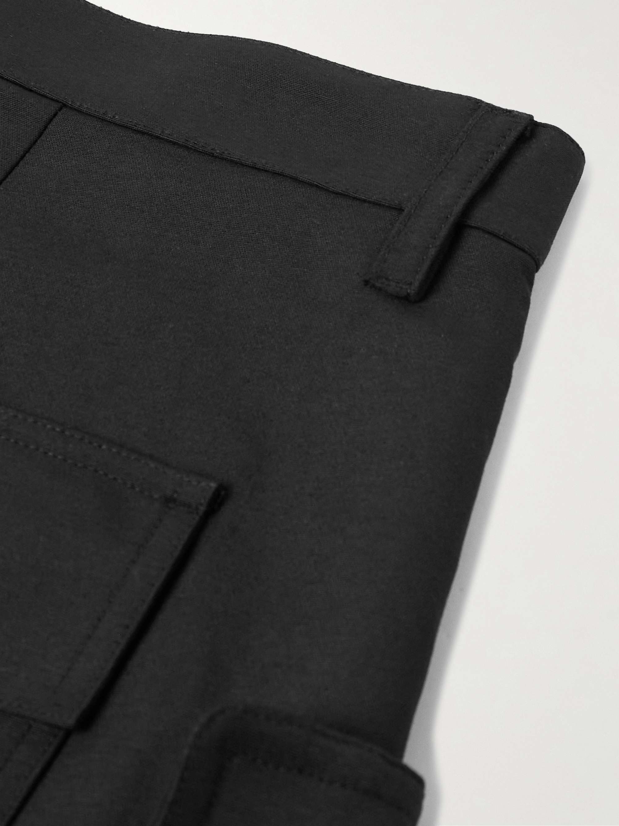 Stefan Wide-Leg Brushed Canvas Cargo Trousers view