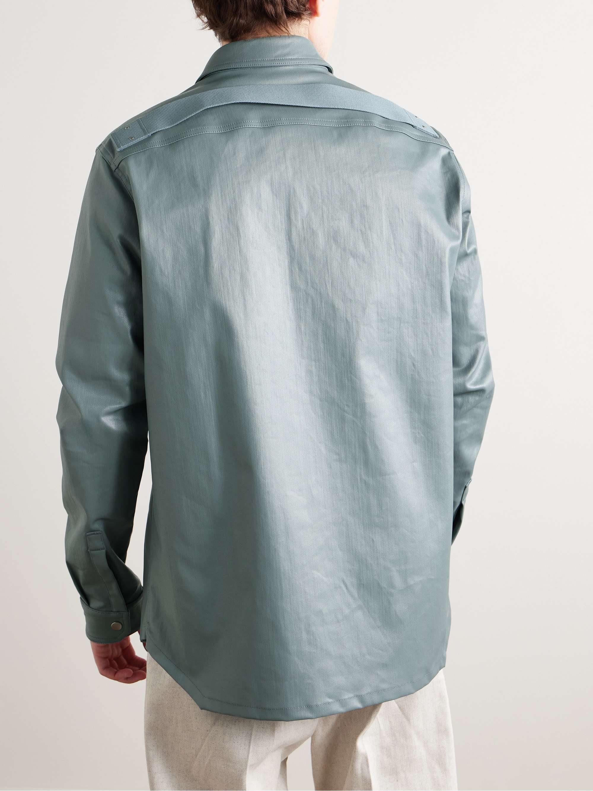 Coated Organic Denim Overshirt view