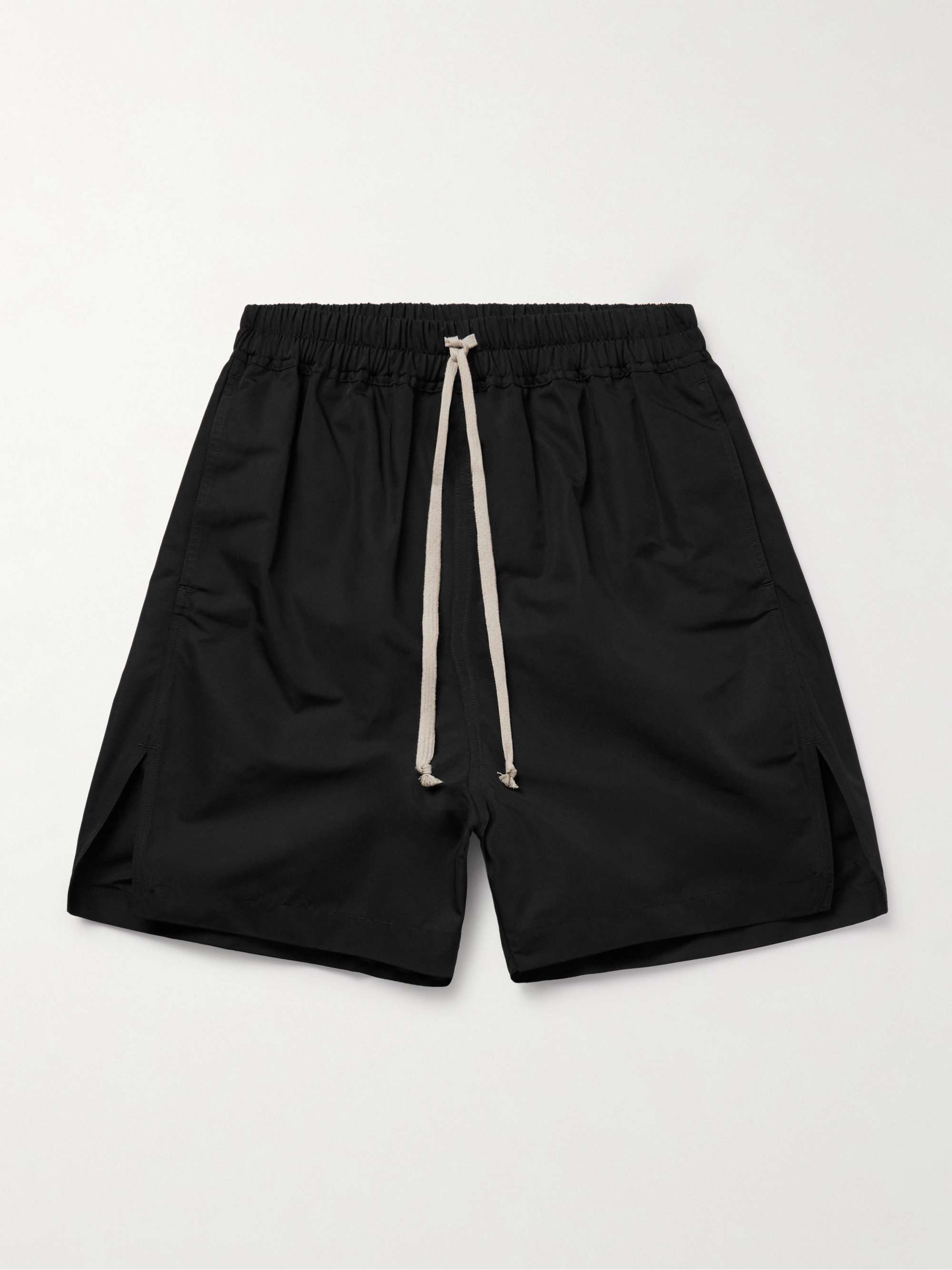 Wide-Leg Shell Drawstring Shorts view
