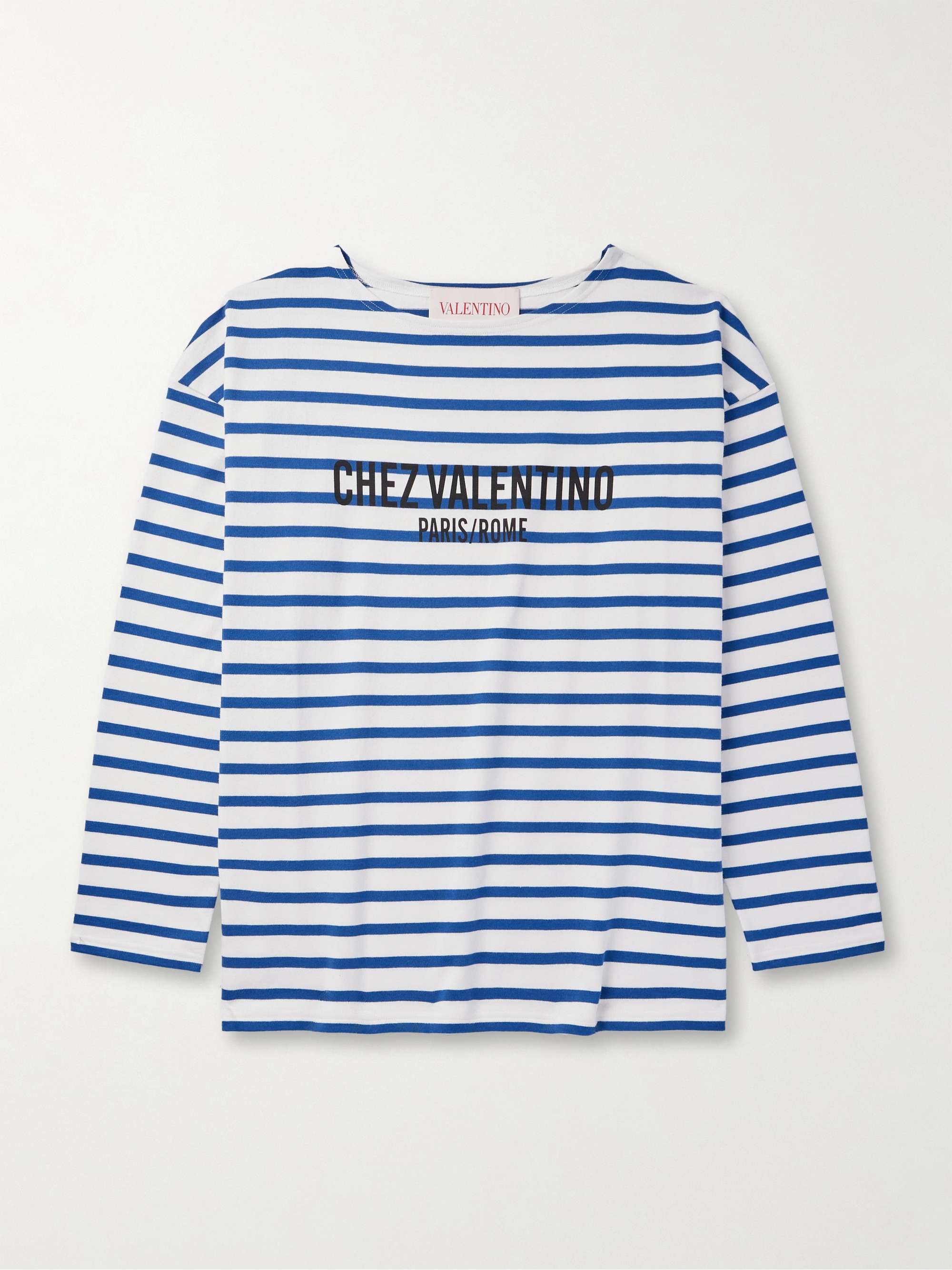 Logo-Print Striped Cotton-Jersey T-Shirt view