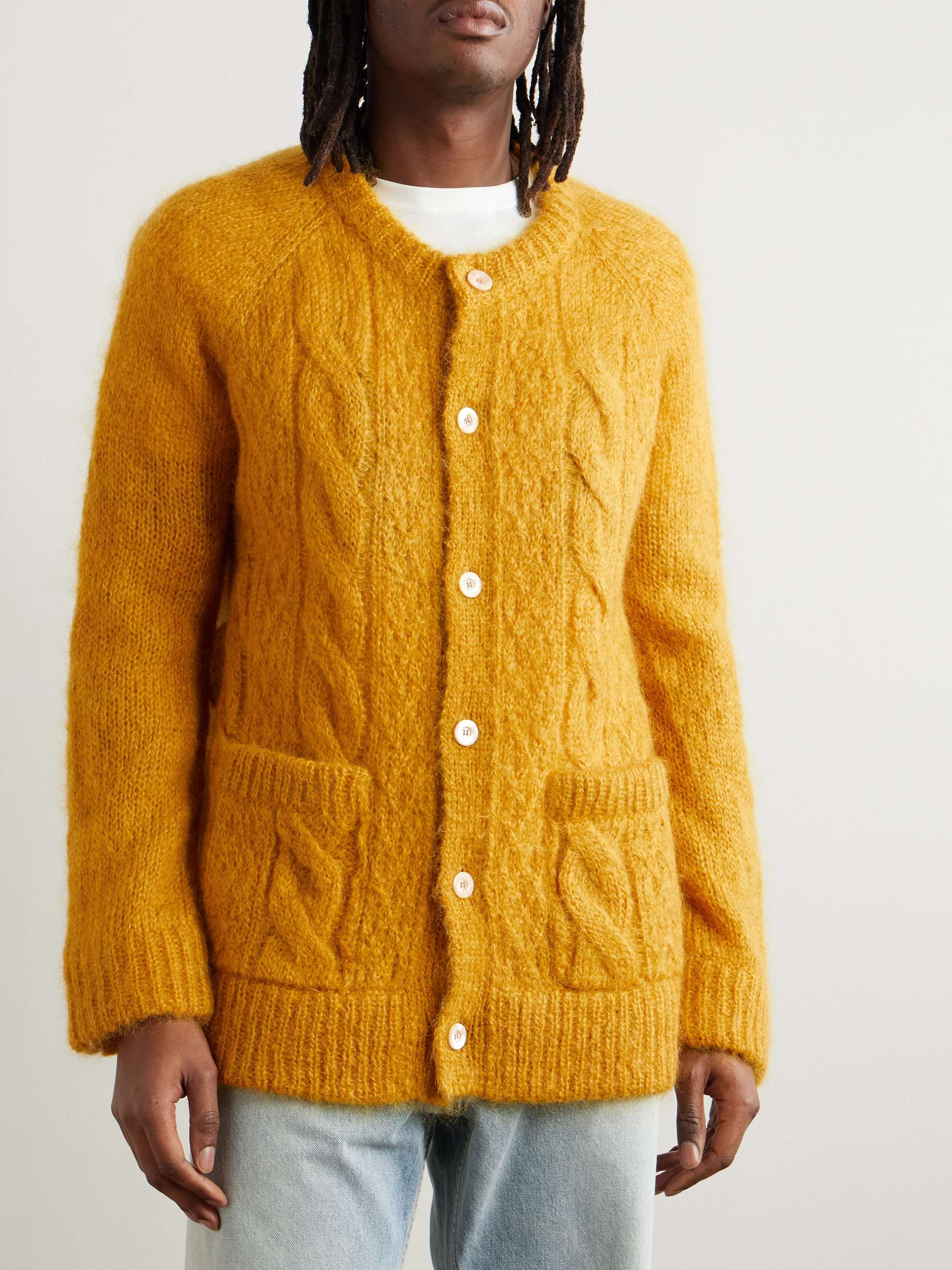 Cable-Knit Mohair-Blend Cardigan view