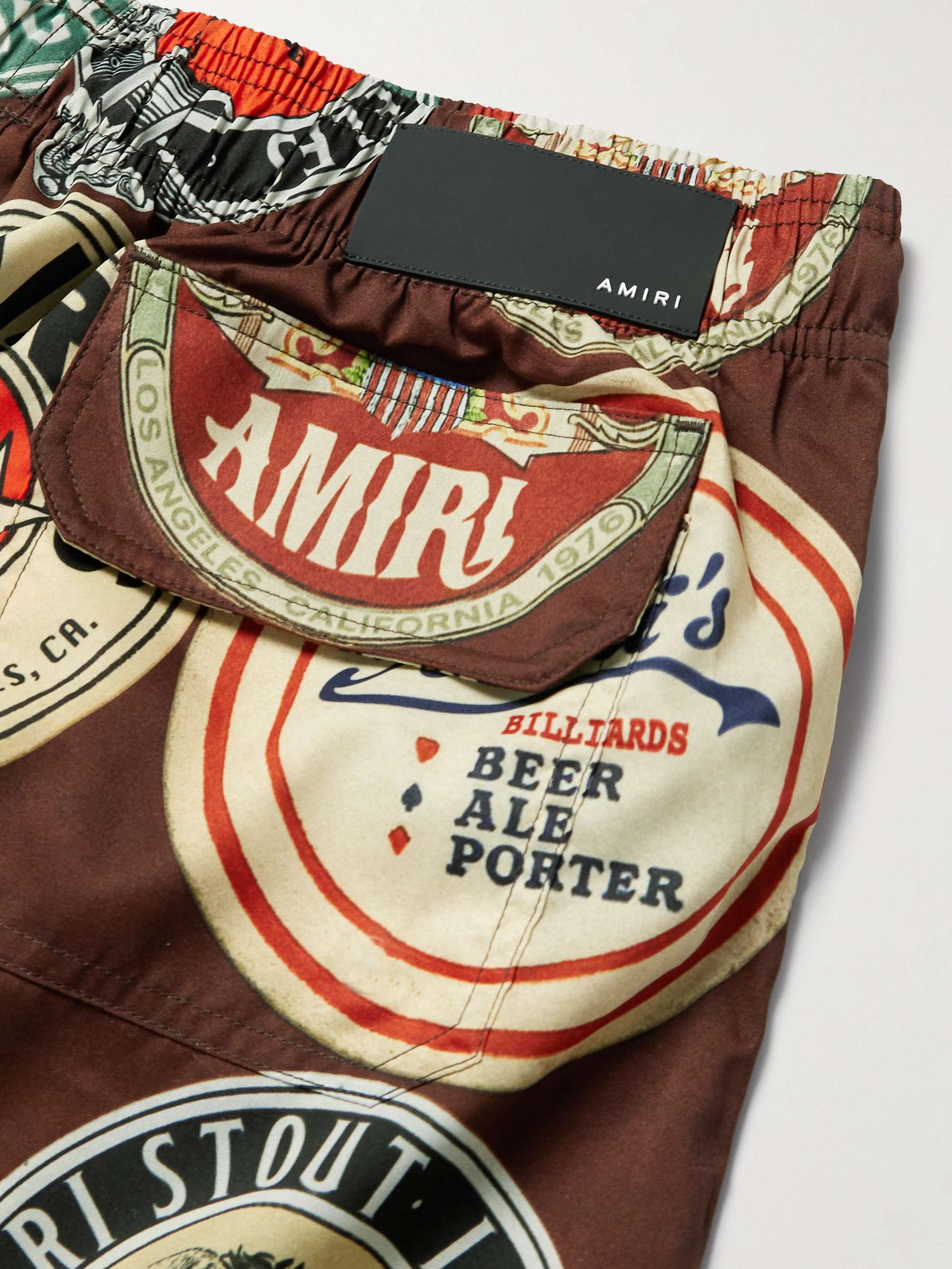Coasters Straight-Leg Mid-Length Logo-Print Swim Shorts view
