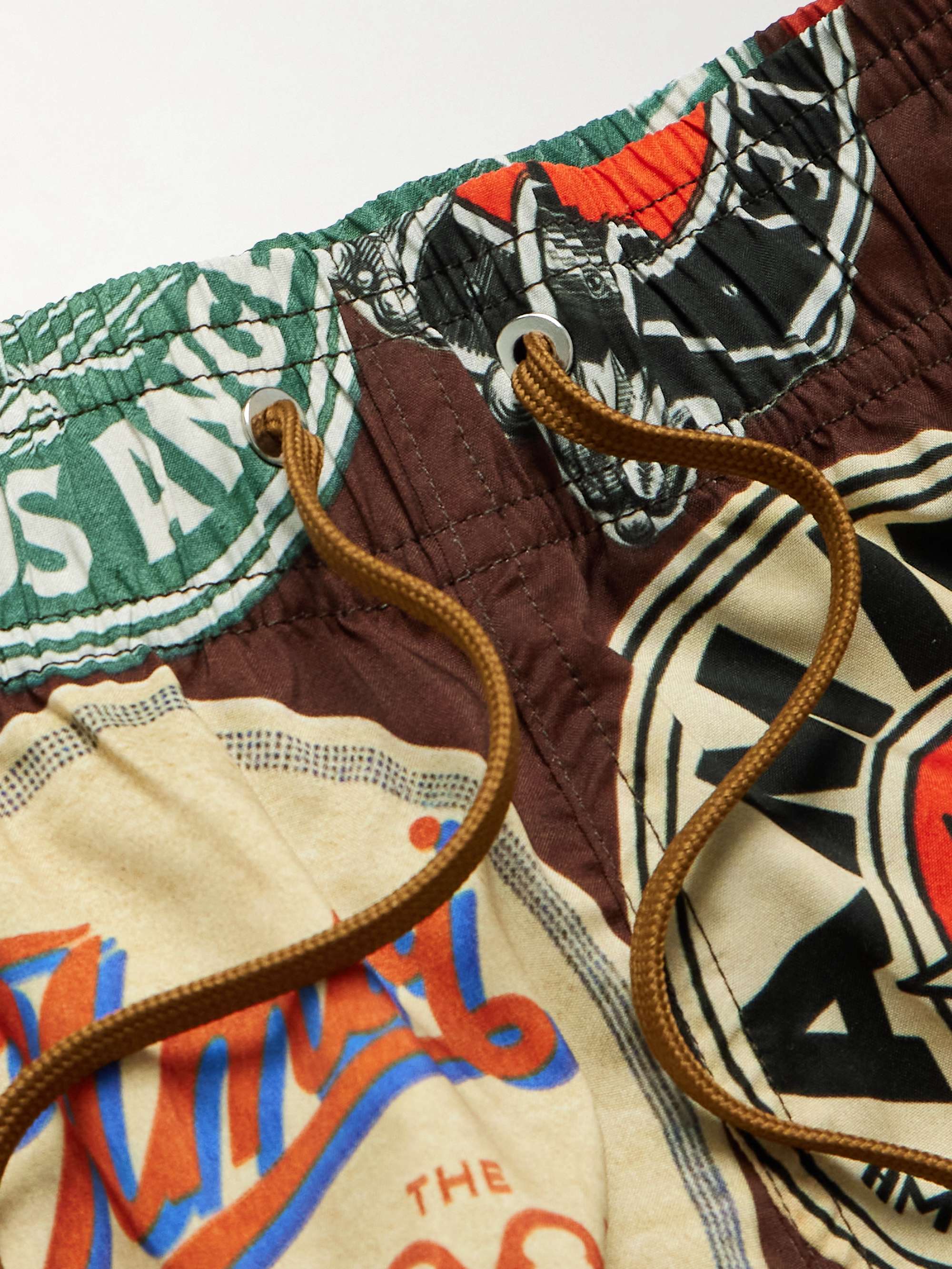 Coasters Straight-Leg Mid-Length Logo-Print Swim Shorts view