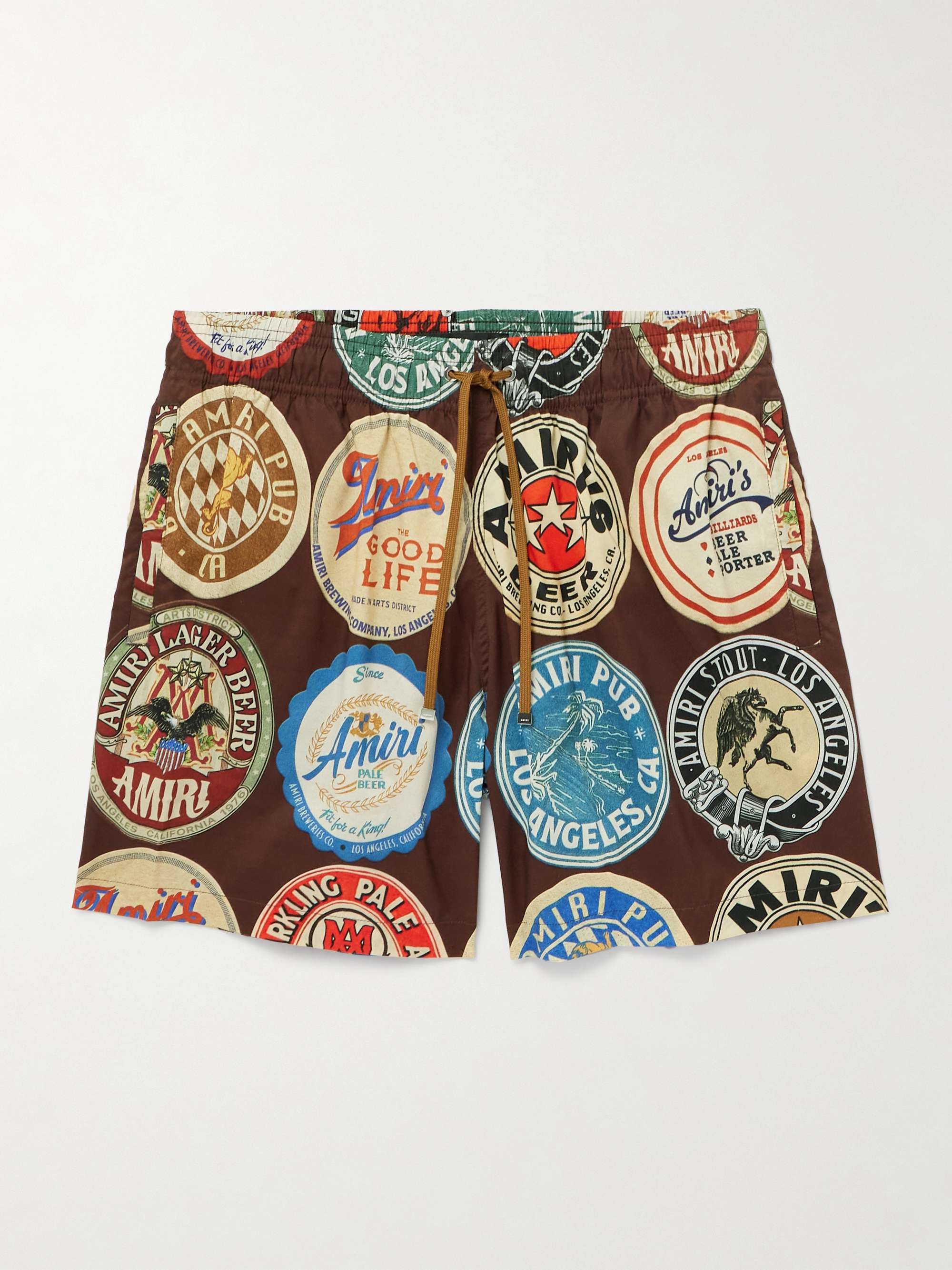 Coasters Straight-Leg Mid-Length Logo-Print Swim Shorts view