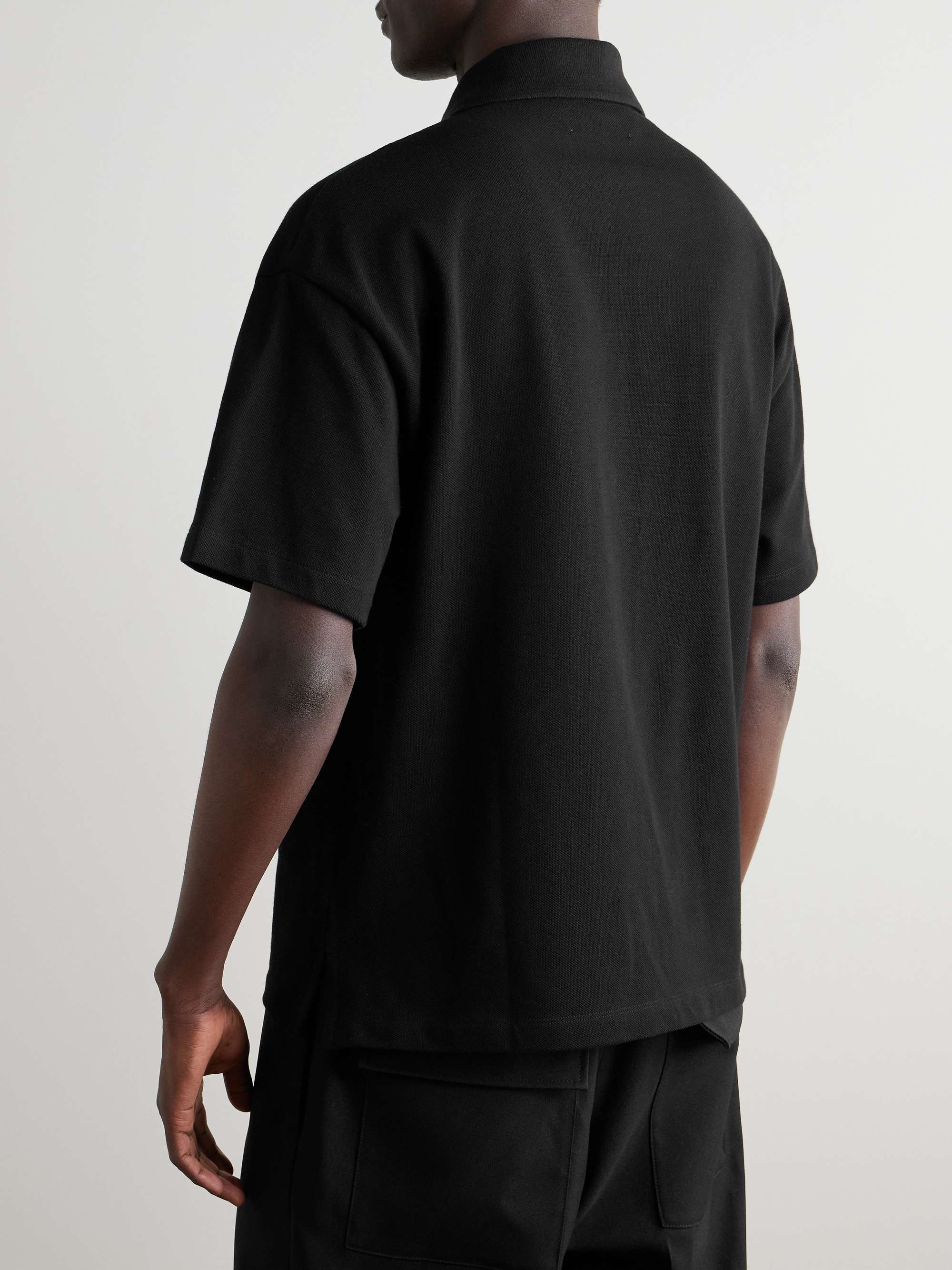 Logo-Flocked Cotton-Piqué Polo Shirt view