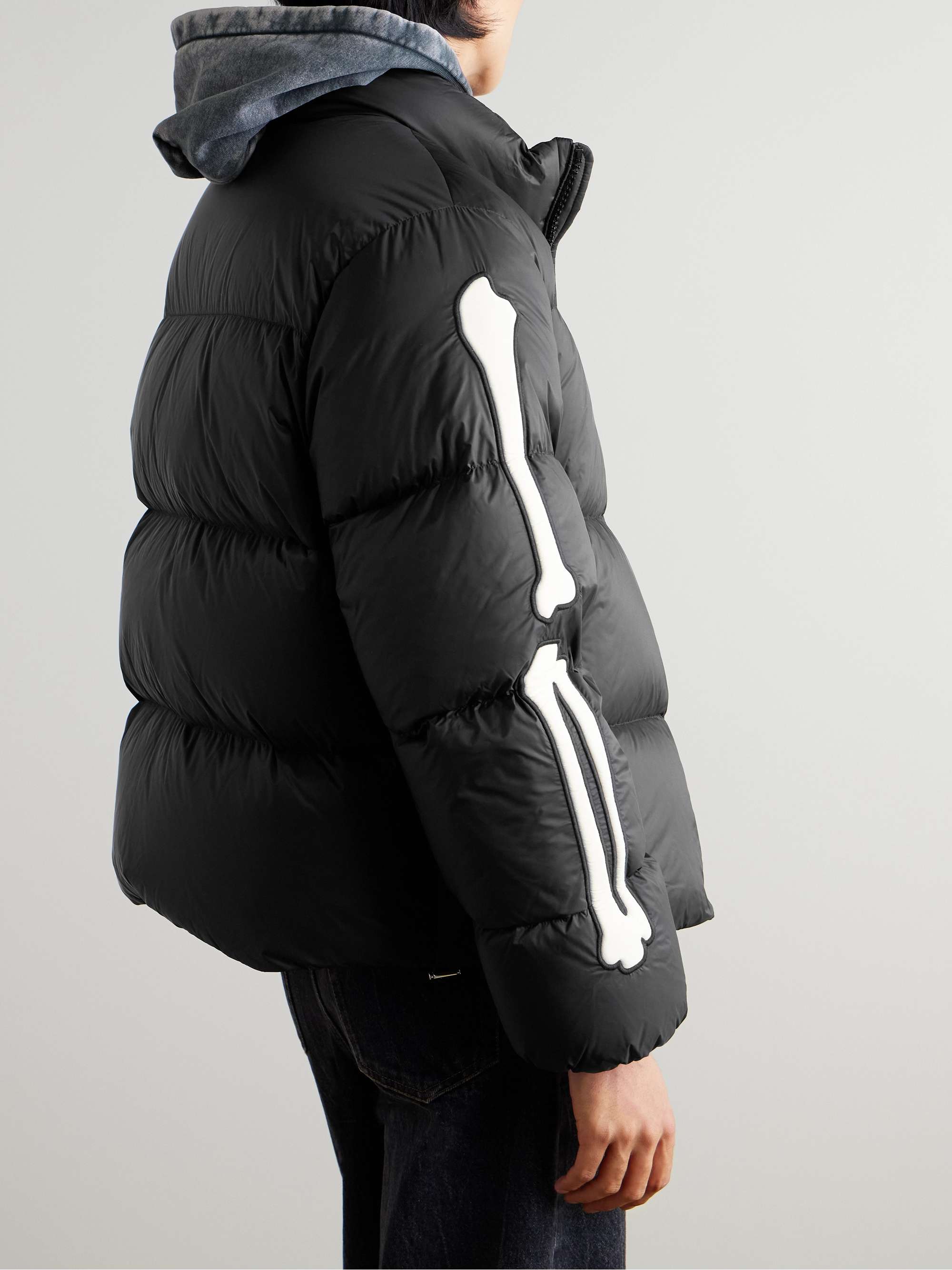 Bones Appliquéd Quilted Shell Down Jacket view