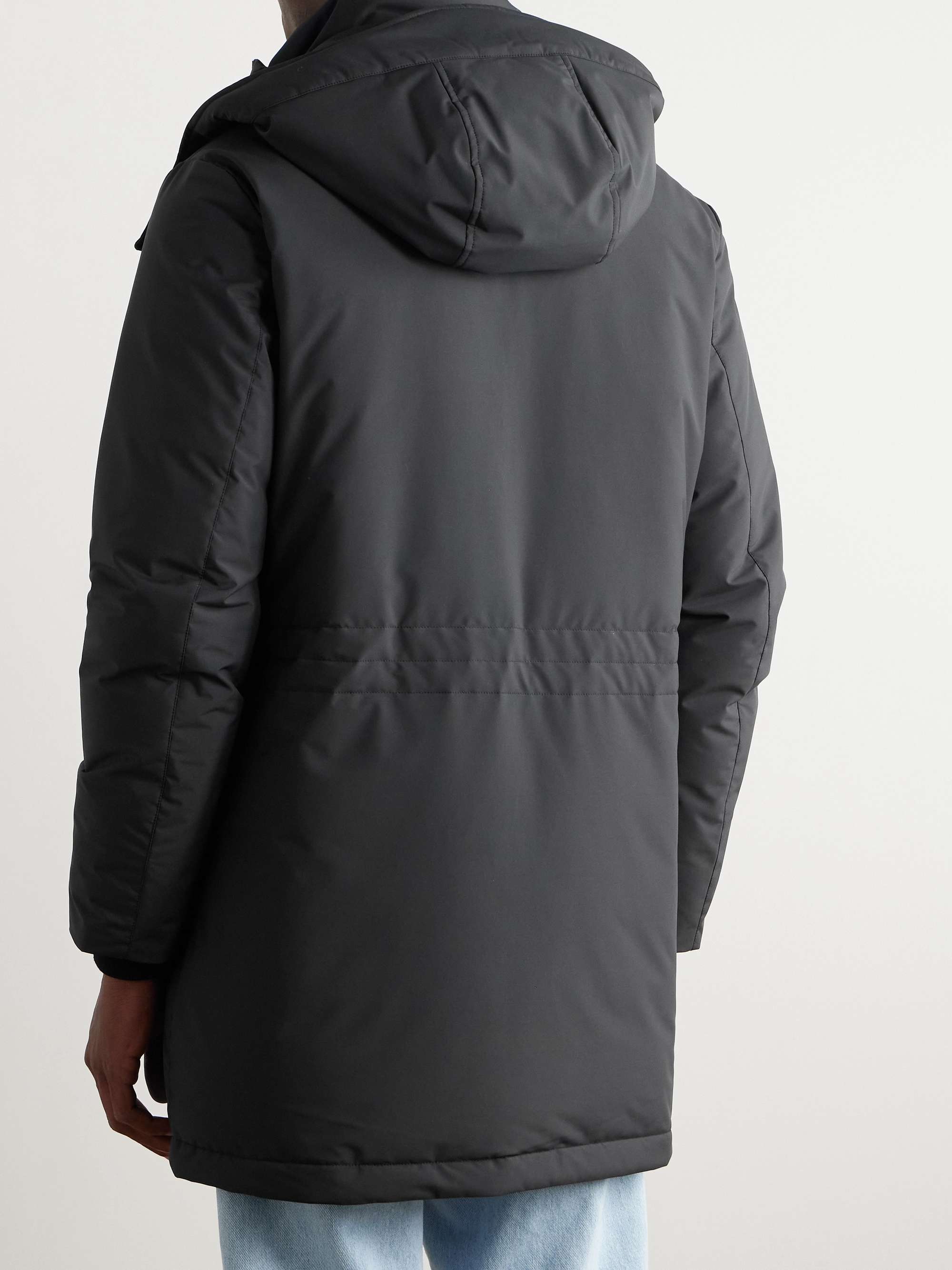 Quilted Padded Shell Hooded Down Jacket view