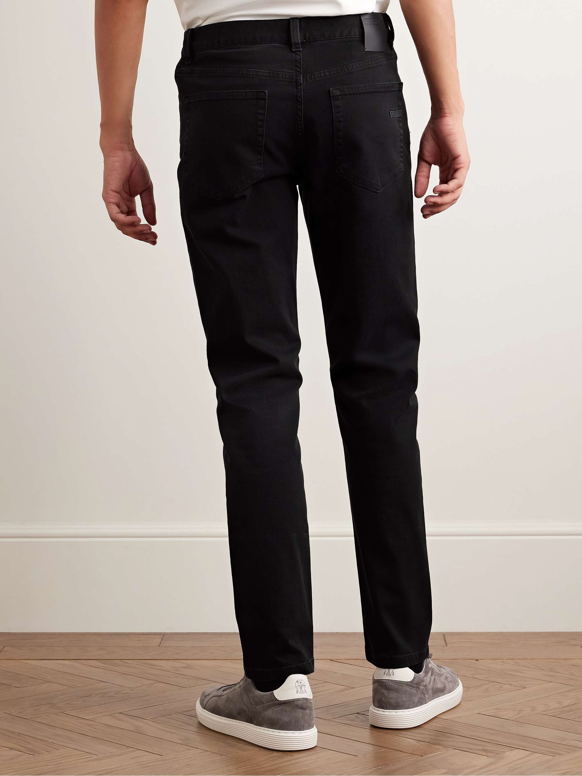 Roccia Slim-Fit Cotton-Blend Twill Trousers view