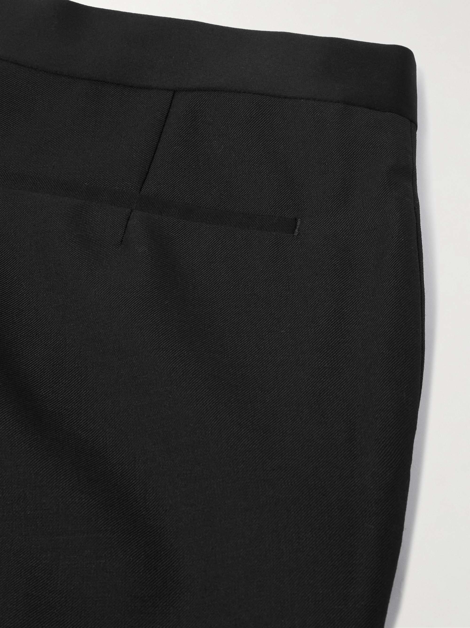 Straight-Leg Satin-Trimmed Wool and Mohair-Blend Tuxedo Trousers view