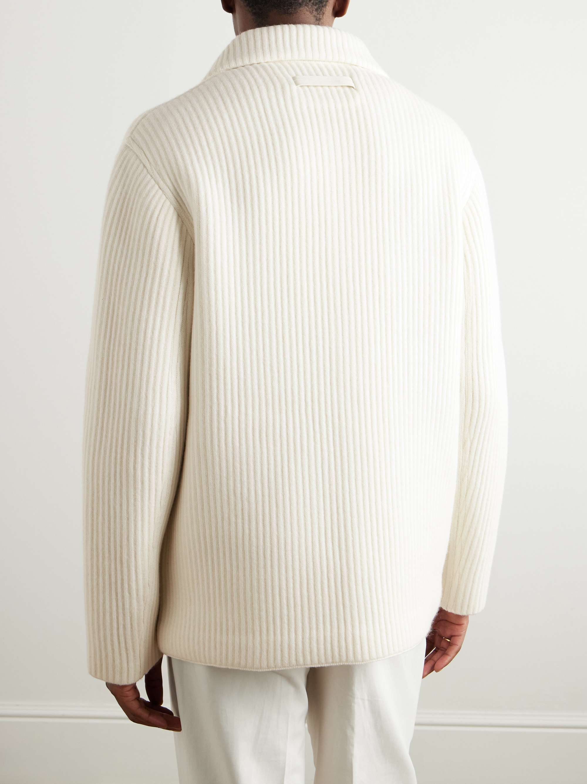 Ribbed Wool and Cashmere-Blend Jacket view