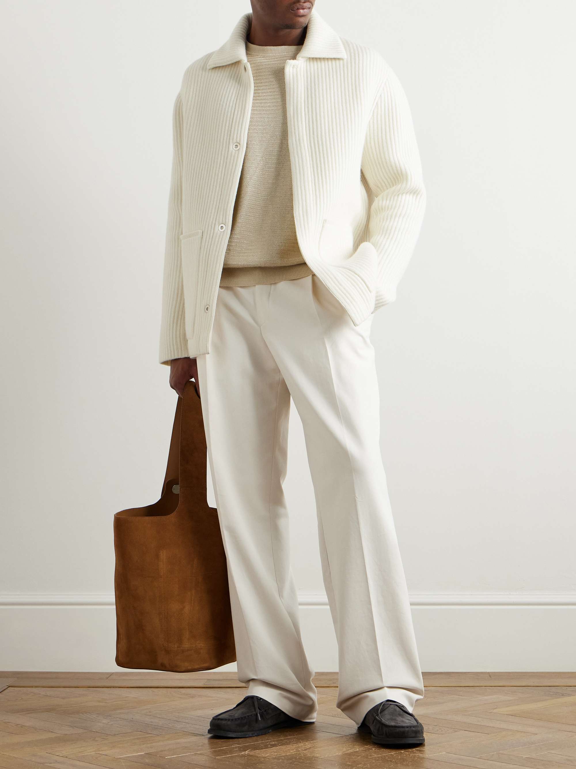Ribbed Wool and Cashmere-Blend Jacket view