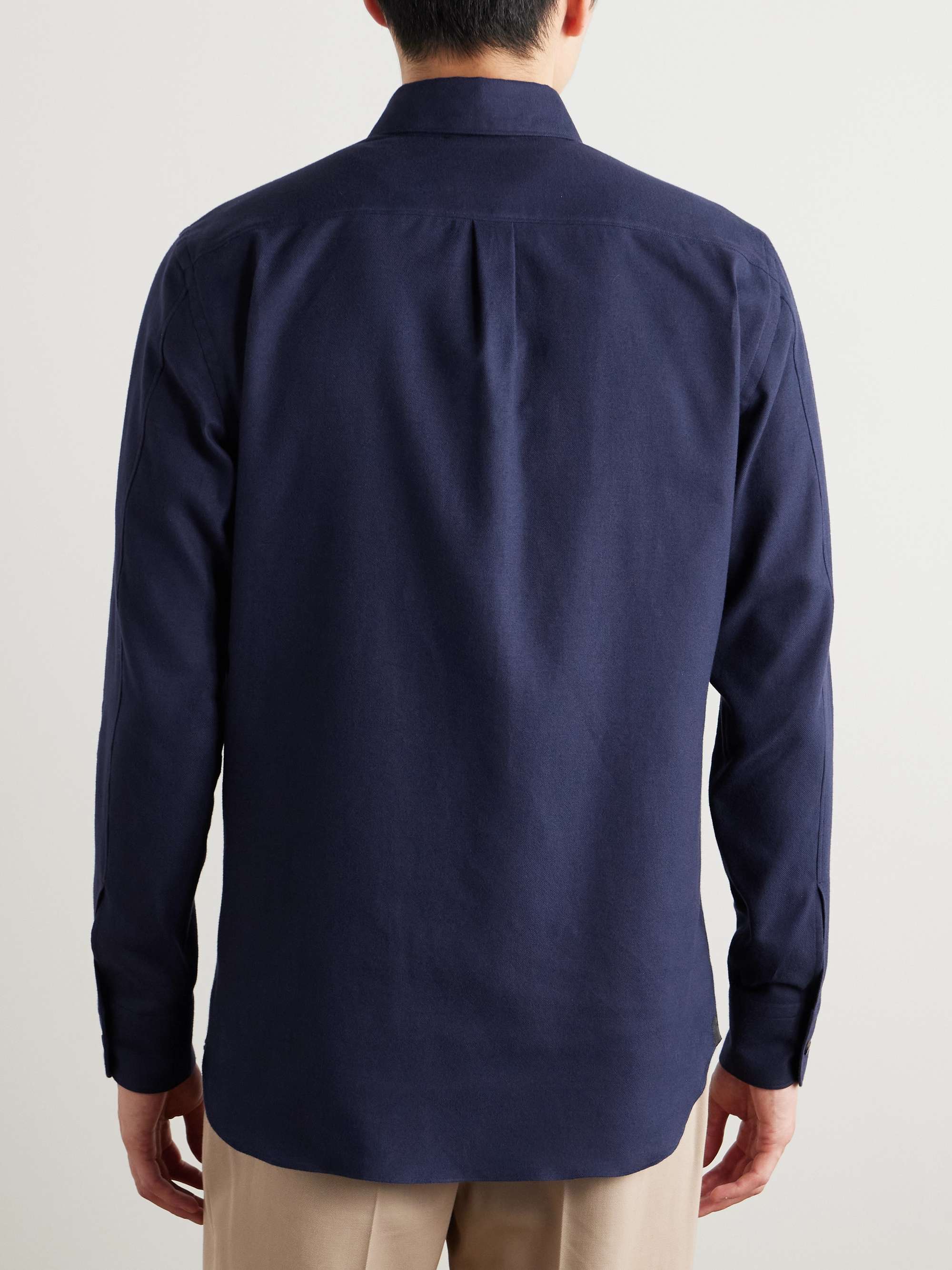 Button-Down Collar Brushed Cotton-Twill Shirt view