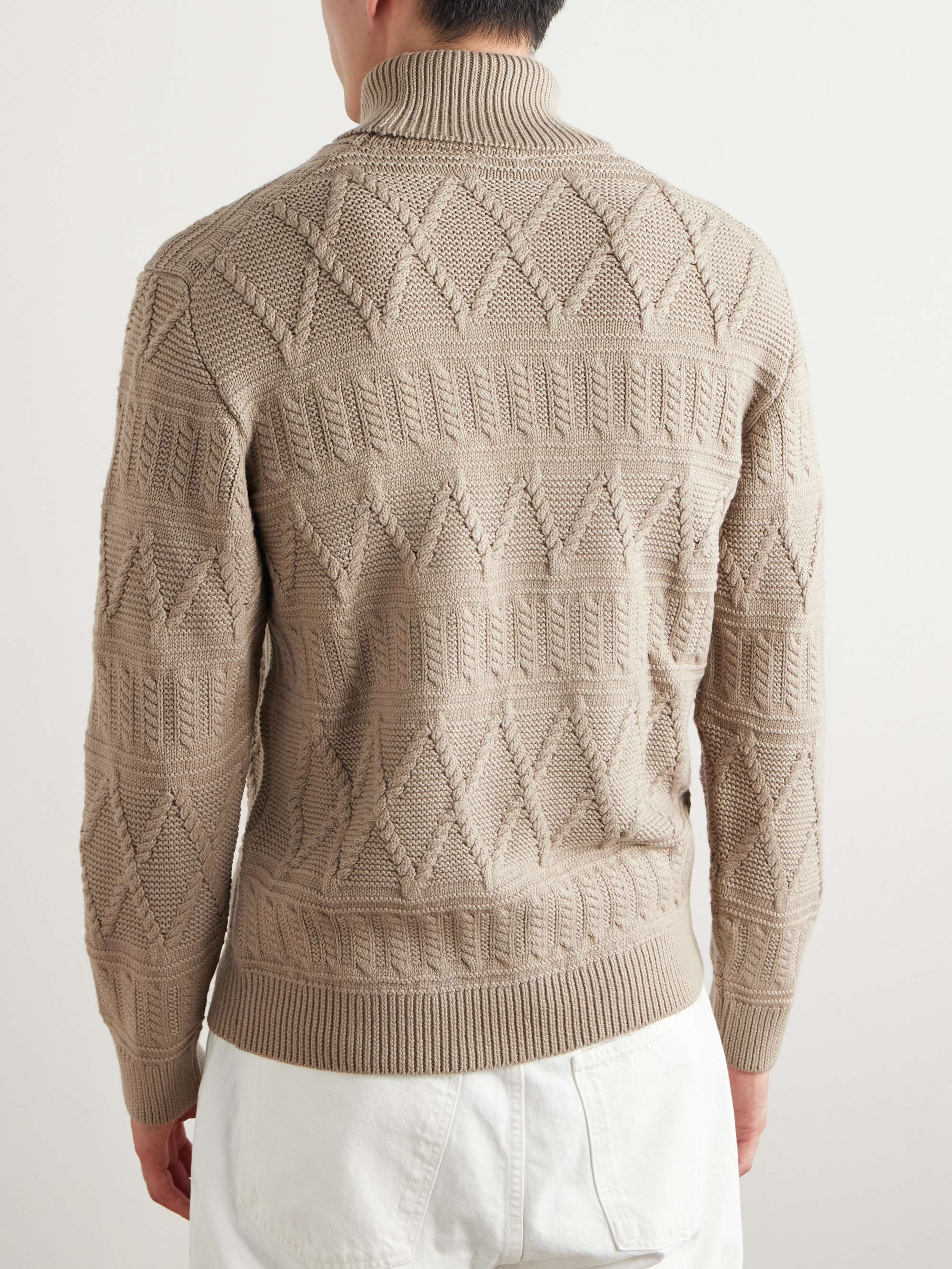 Jacquard-Knit Wool Rollneck Sweater view