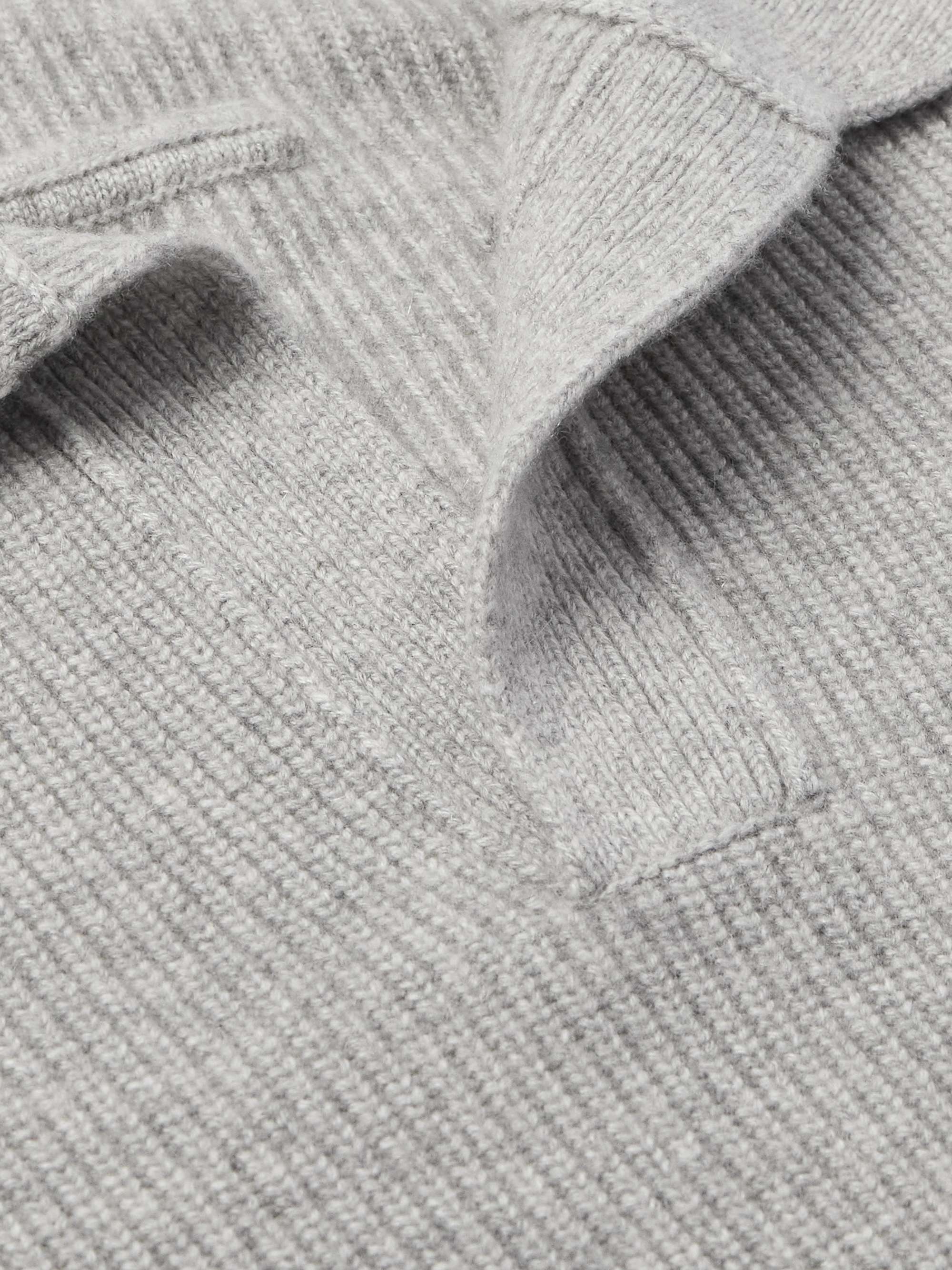 Ribbed Oasi Cashmere Polo Sweater view