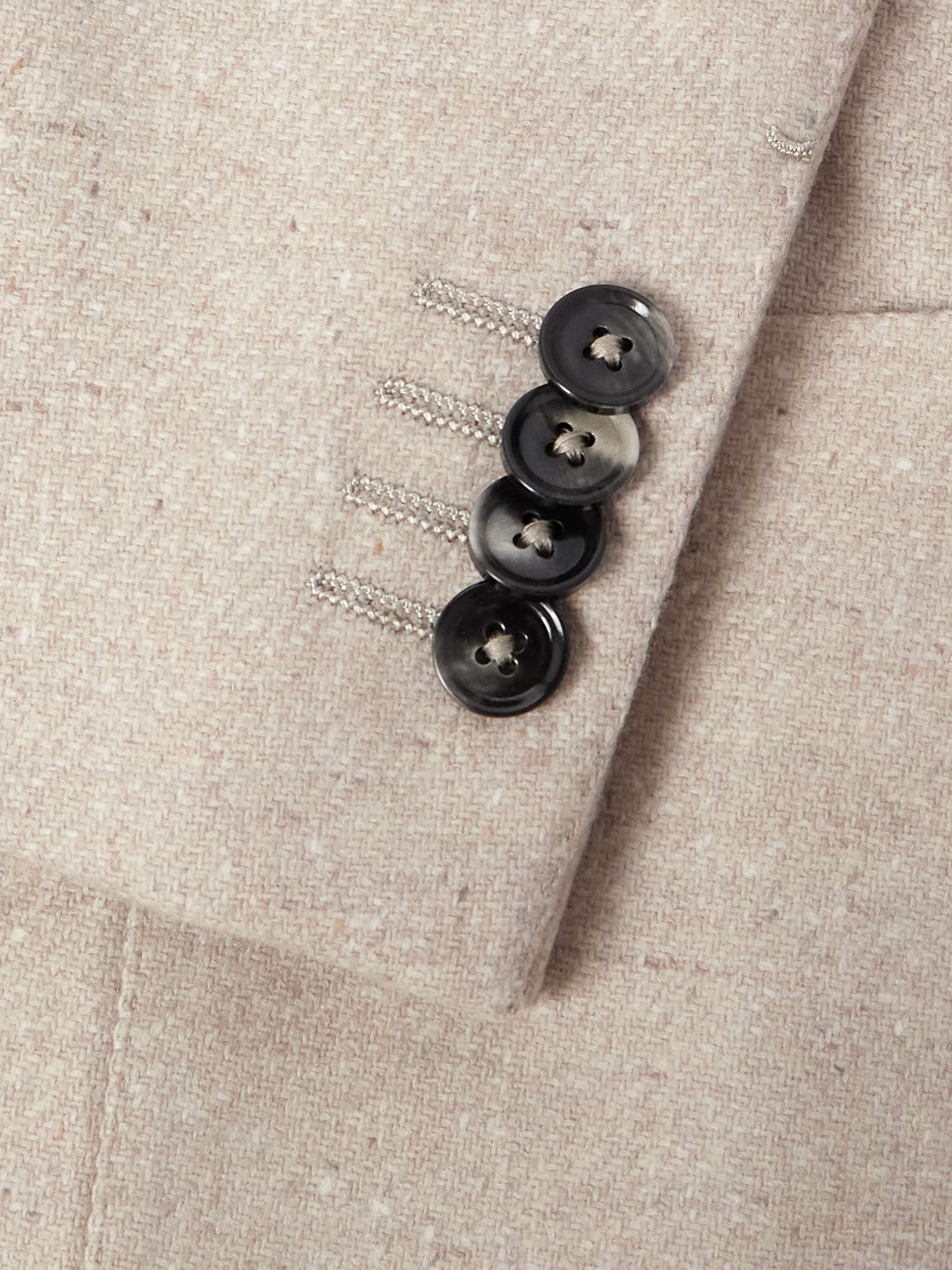 Unstructured Double-Breasted Wool and Cashmere-Blend Blazer view