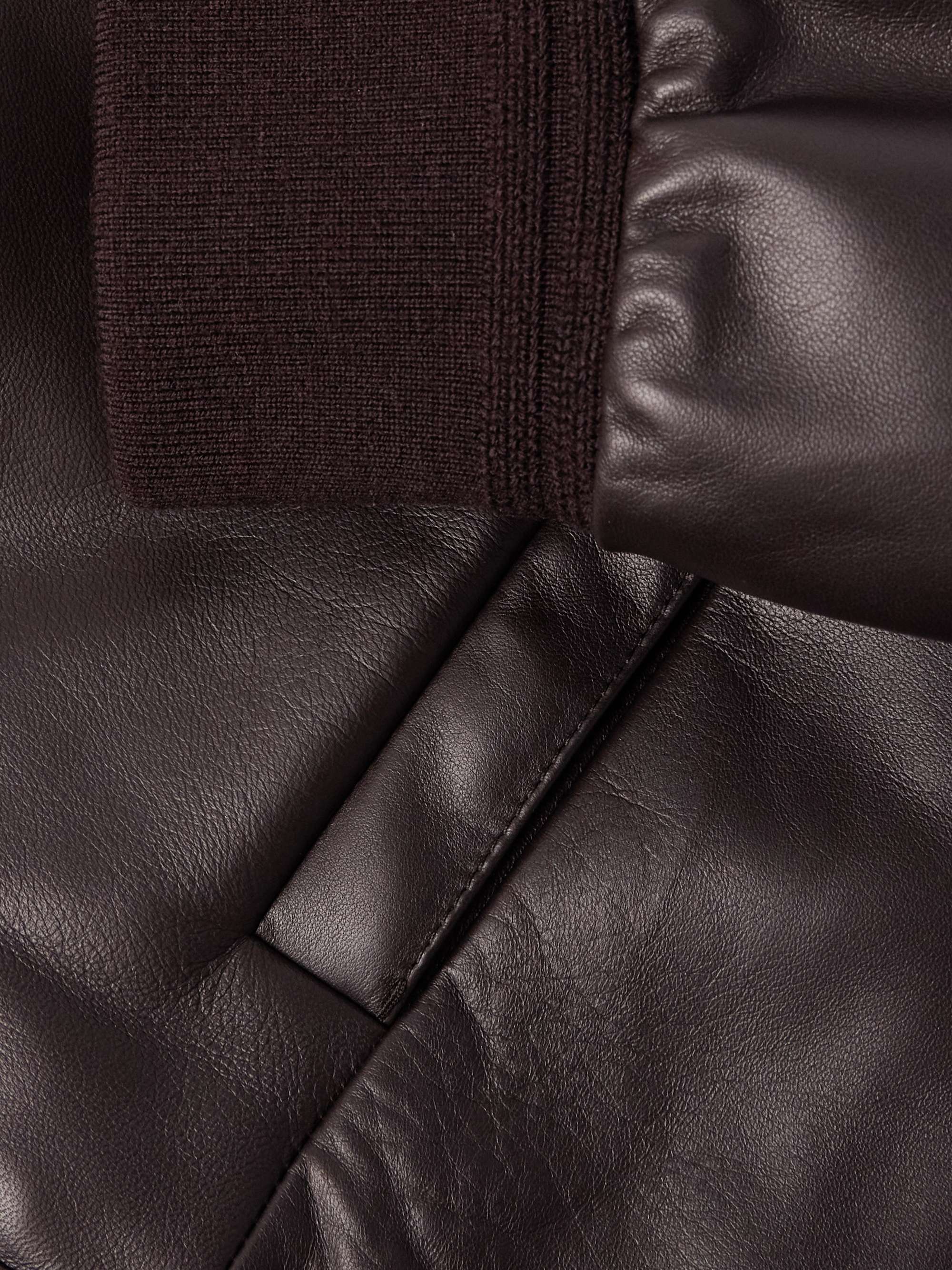 Slim-Fit Leather Jacket view