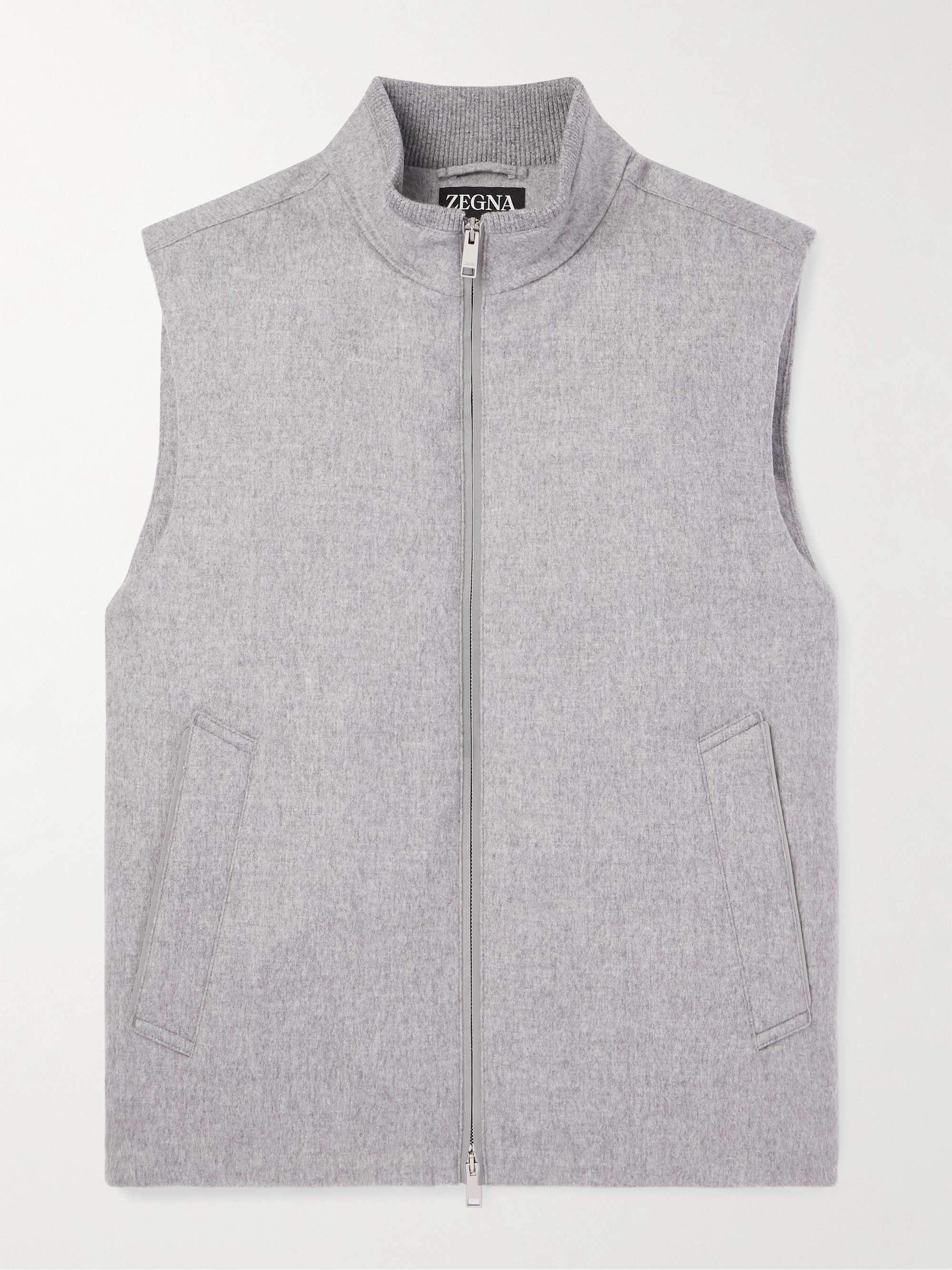 Elements Leather-Trimmed Oasi Cashmere Down Gilet view