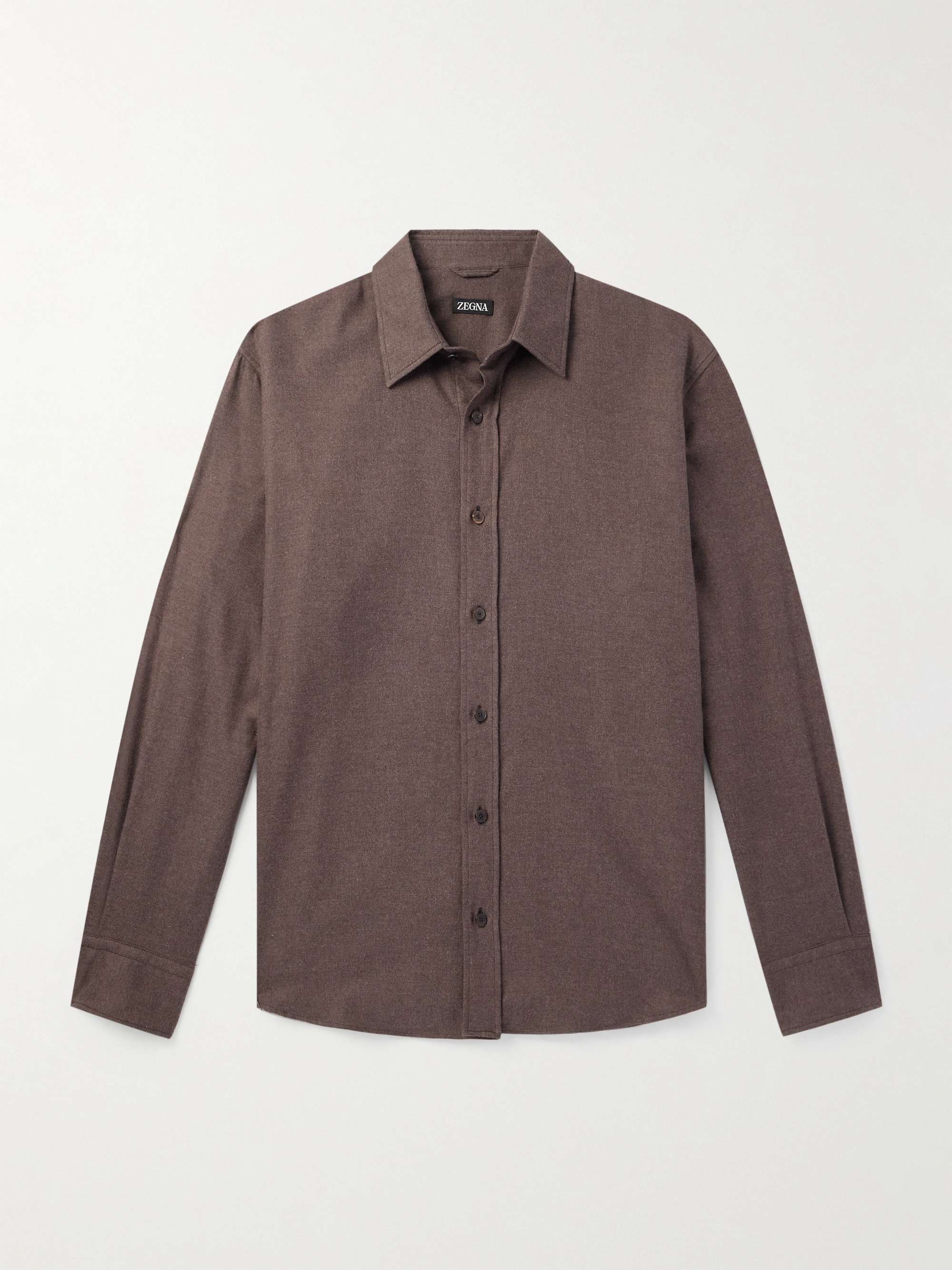 Brushed-Cotton Twill Shirt view