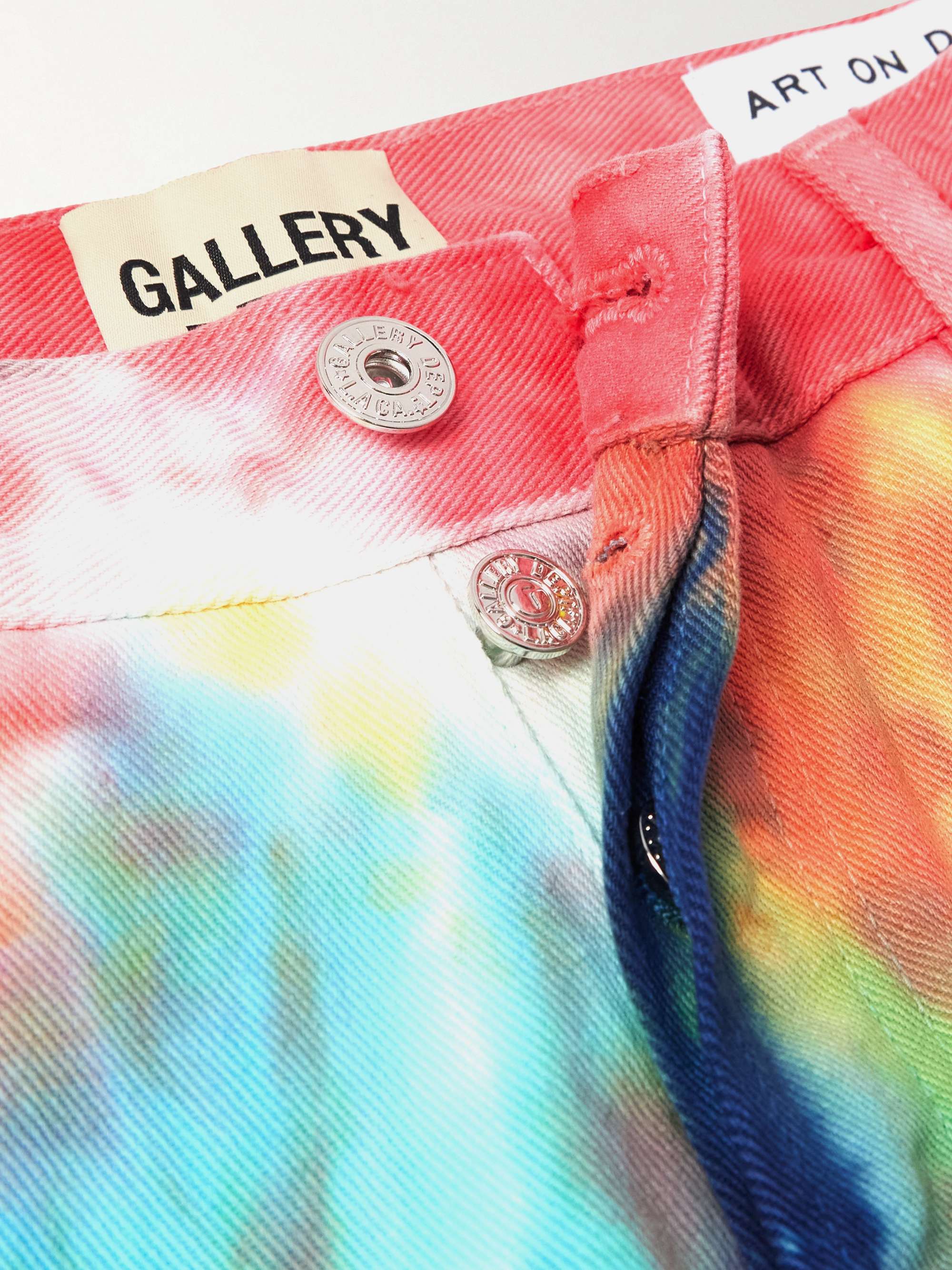 Marley Straight-Leg Distressed Tie-Dyed Jeans view