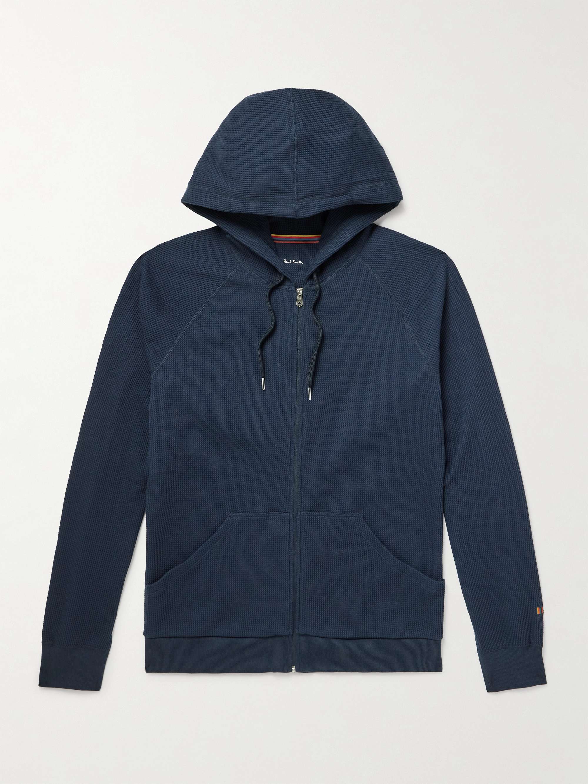 Waffle-Knit Cotton-Blend Zip-Up Hoodie view