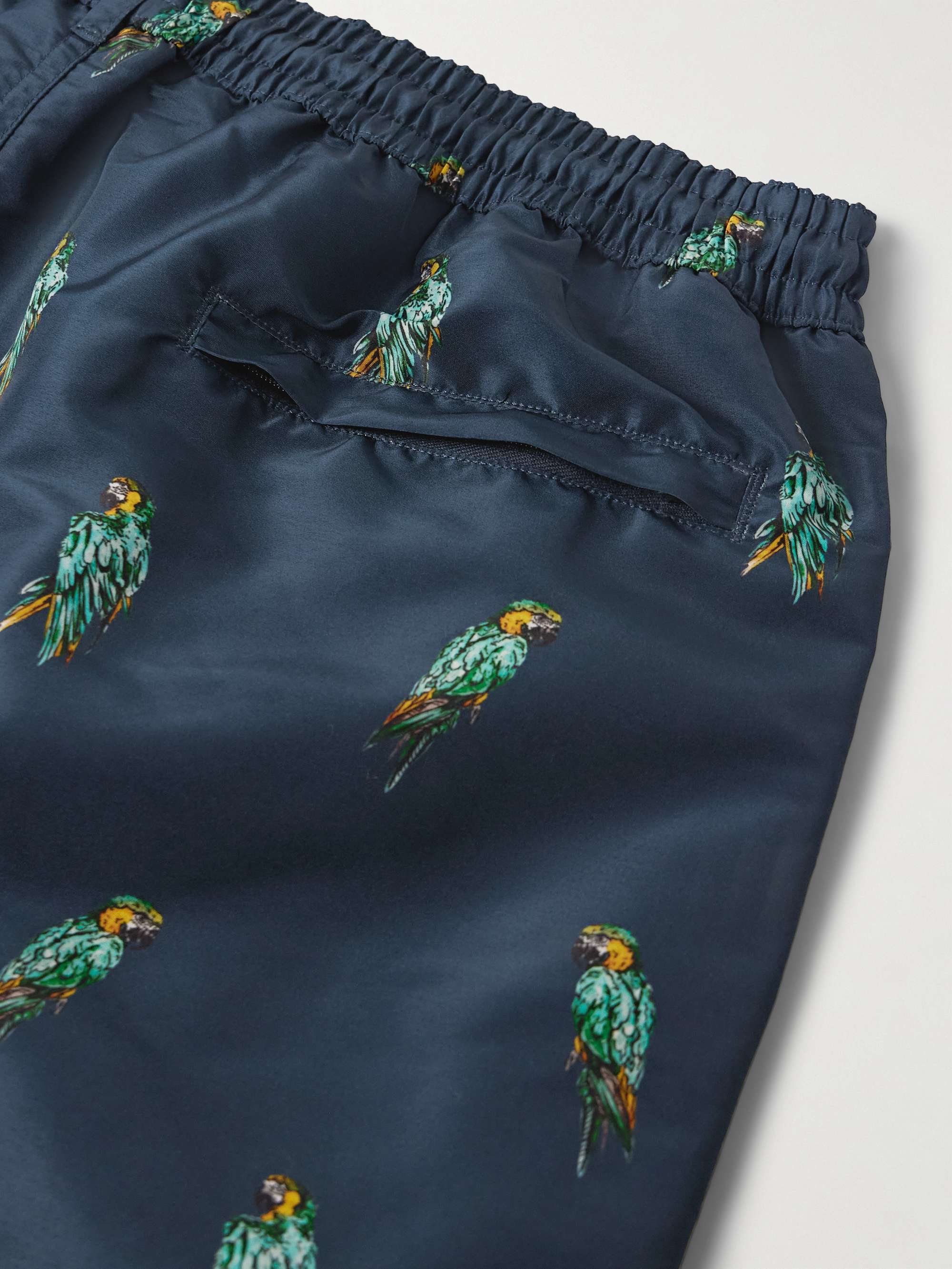 Straight-Leg Short-Length Printed Recycled Swim Shorts view
