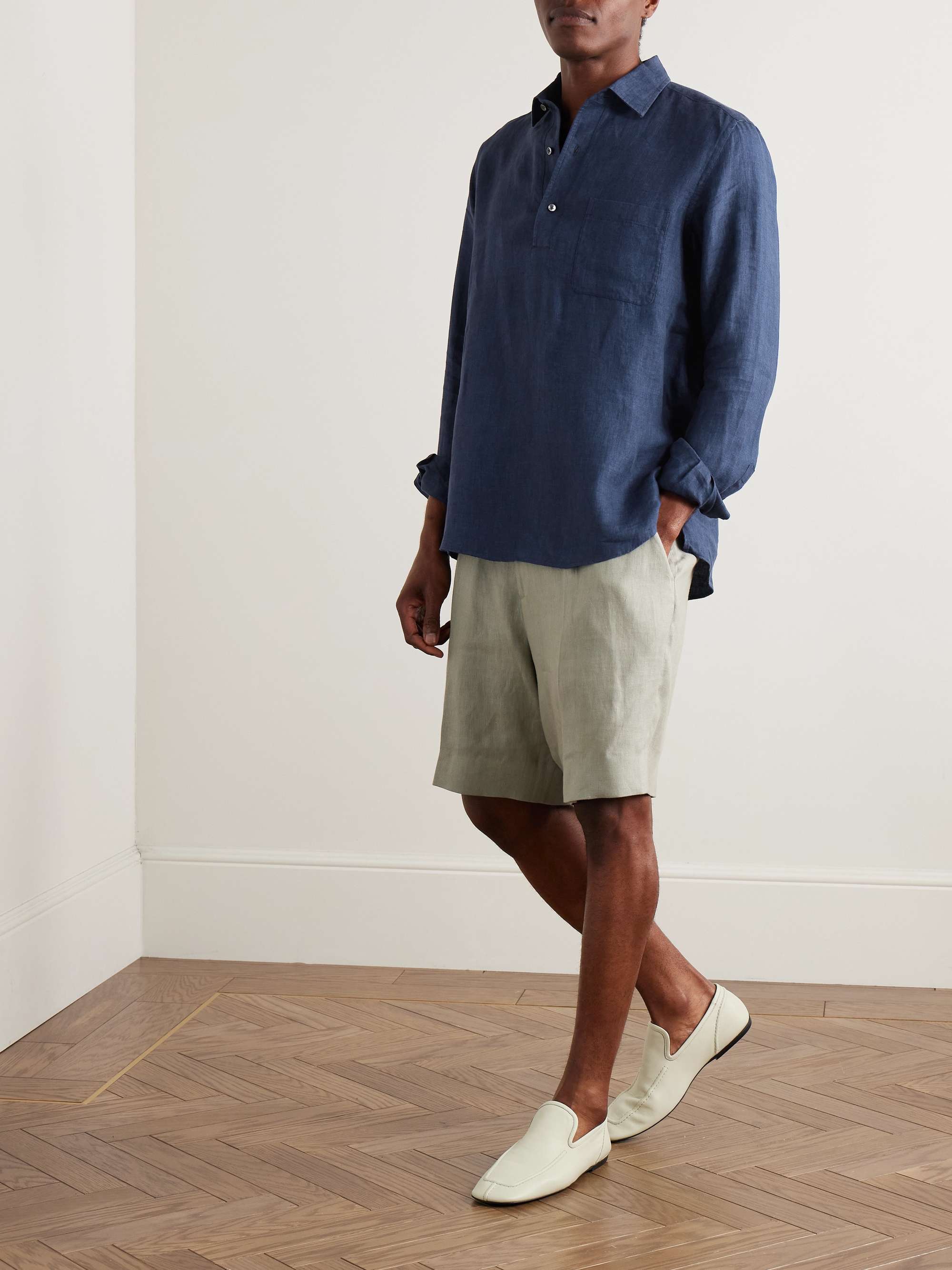 Oasi Linen Half-Placket Shirt view