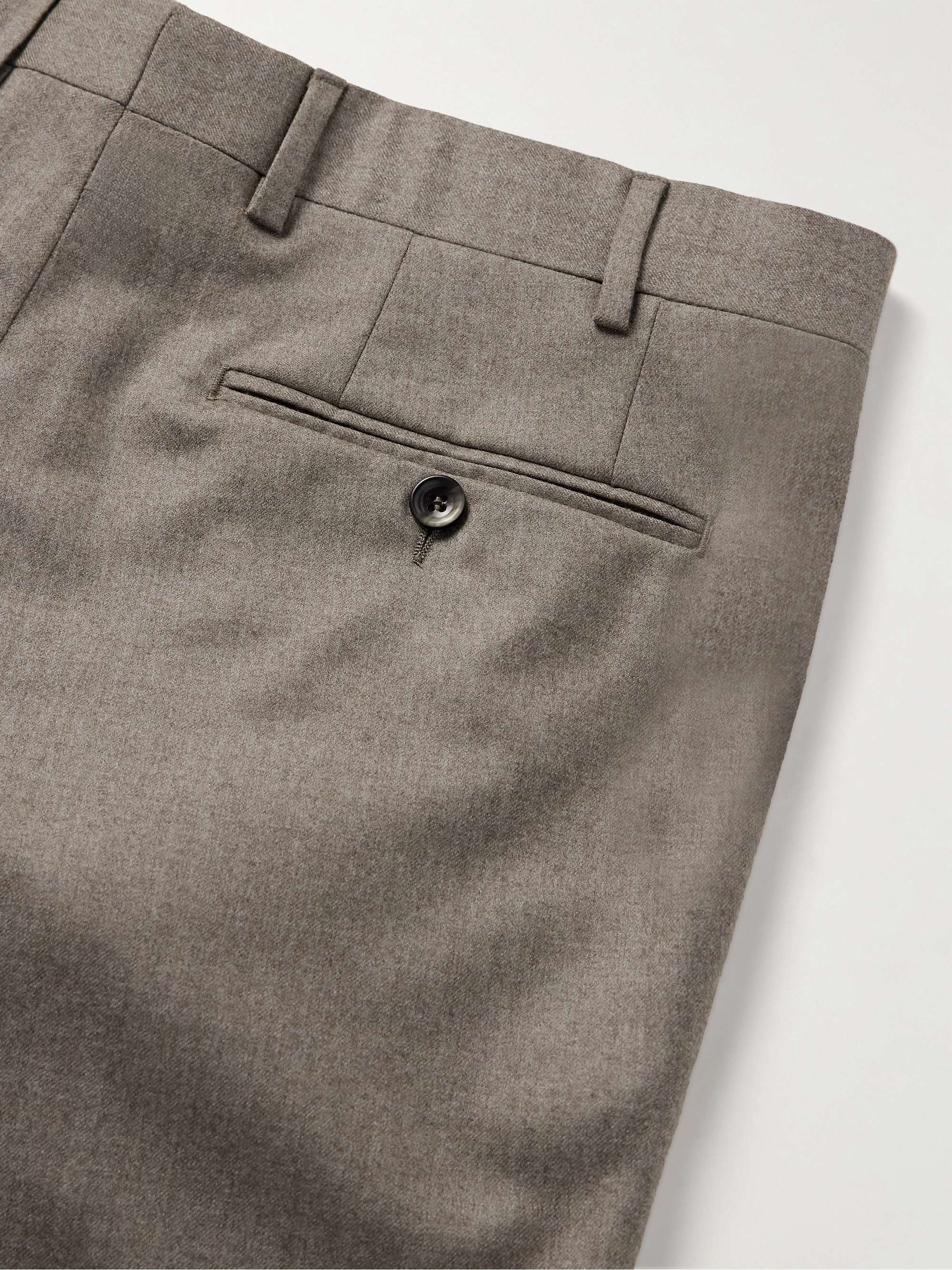 Kei Slim-Fit Wool-Flannel Suit Trousers view