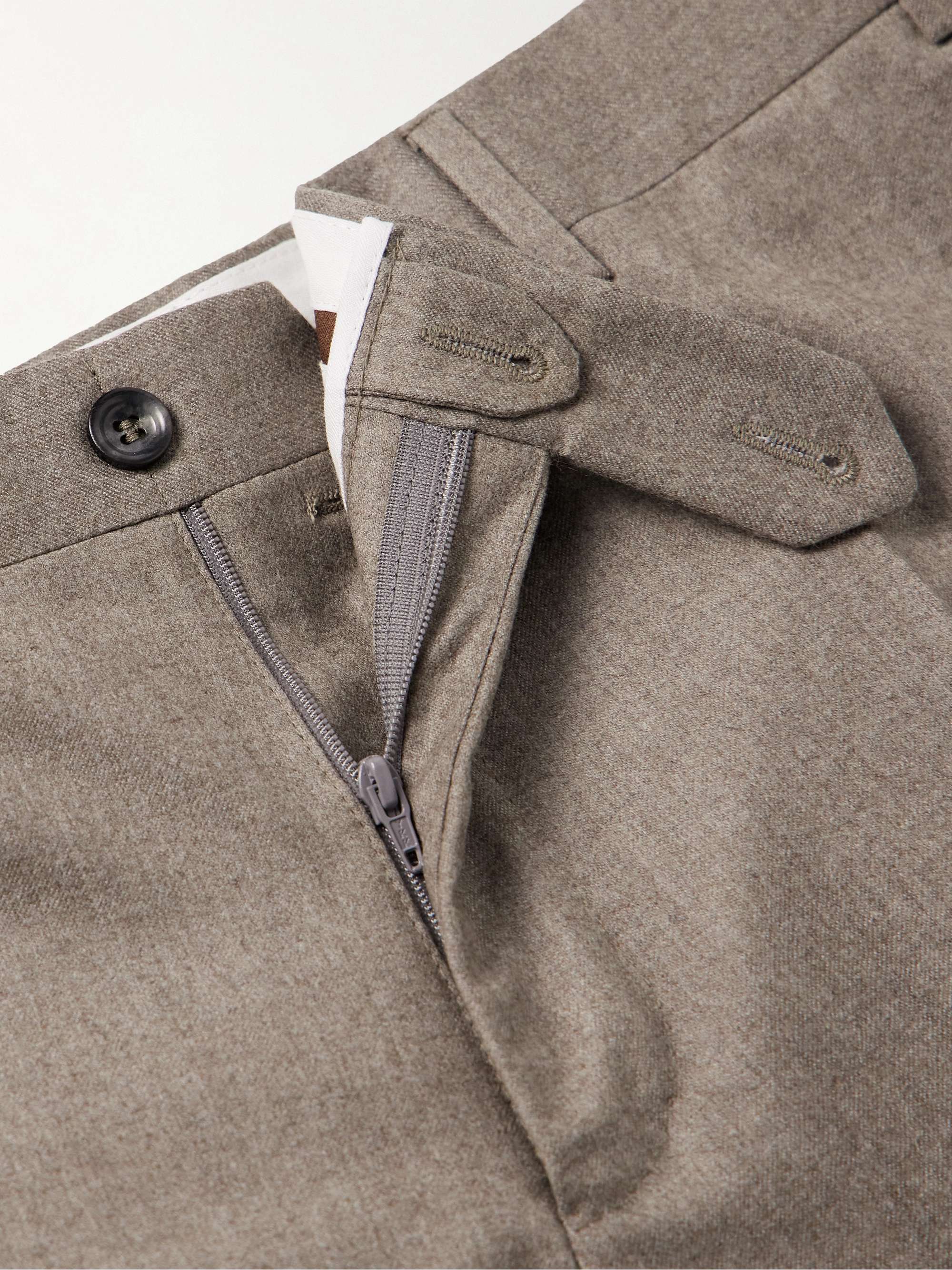 Kei Slim-Fit Wool-Flannel Suit Trousers view