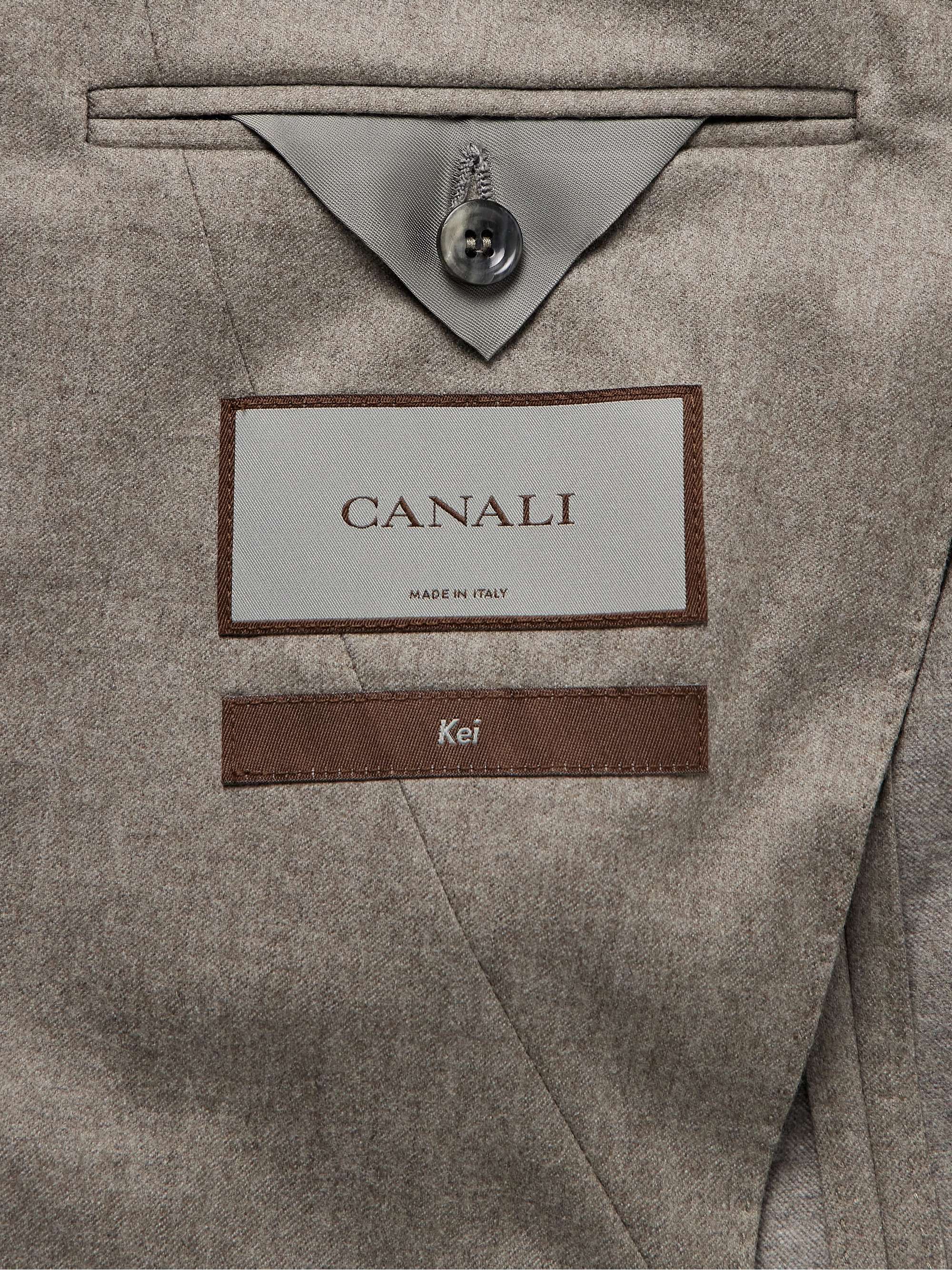 Kei Slim-Fit Double-Breasted Wool-Flannel Suit Jacket view