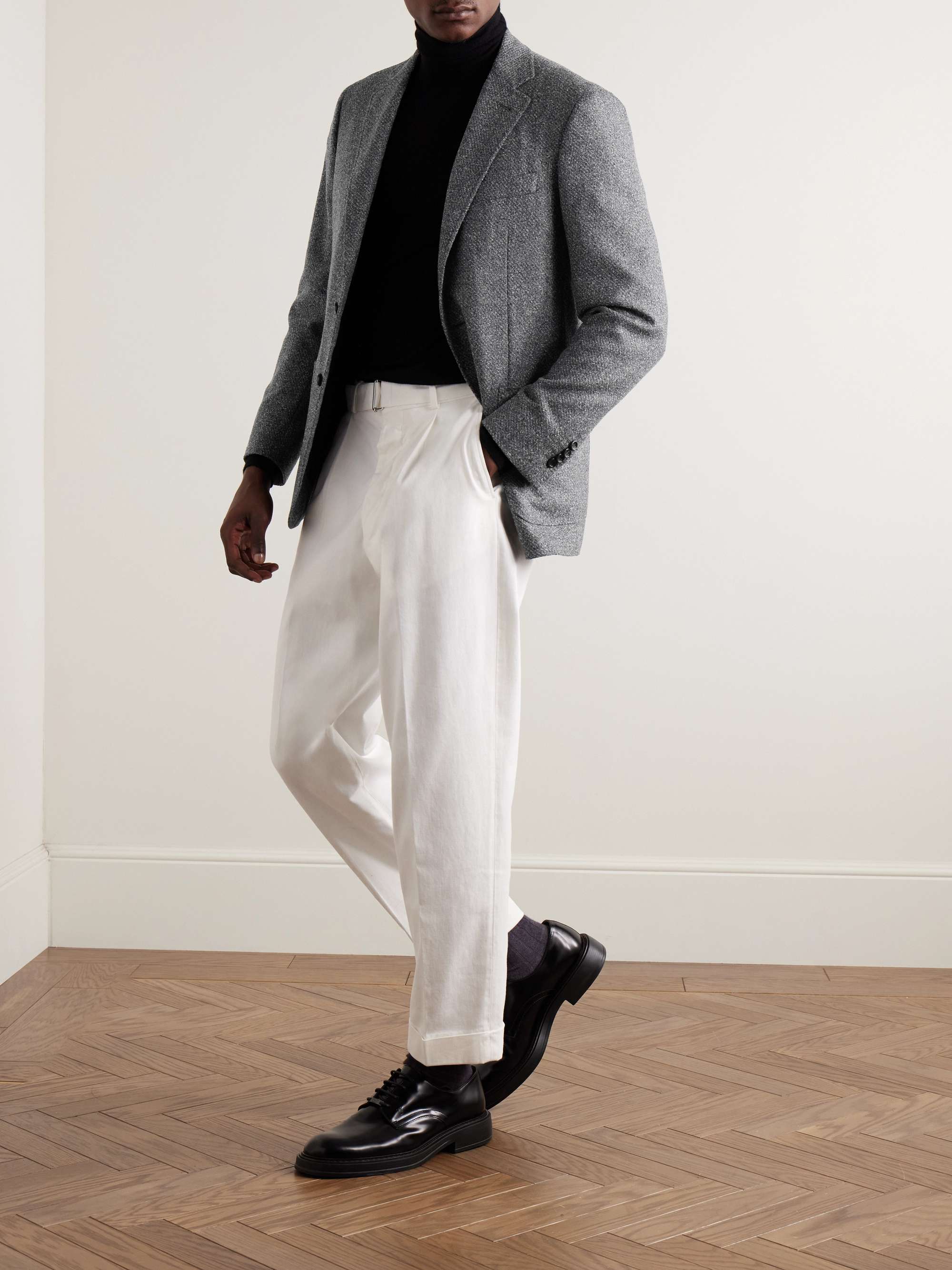 Kei Slim-Fit Wool-Blend Bouclé Blazer view