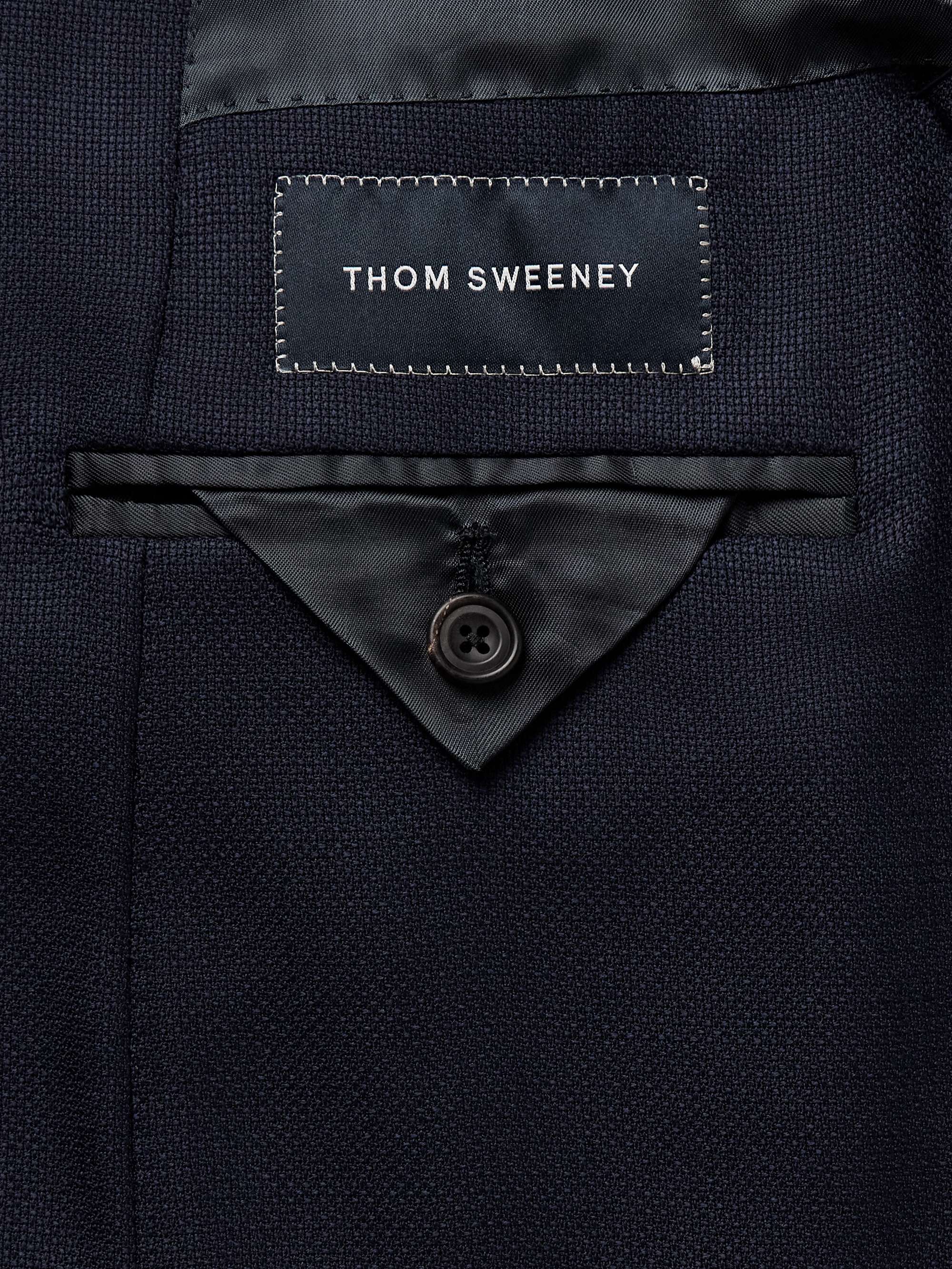 Slim-Fit Double-Breasted Wool-Hopsack Blazer view