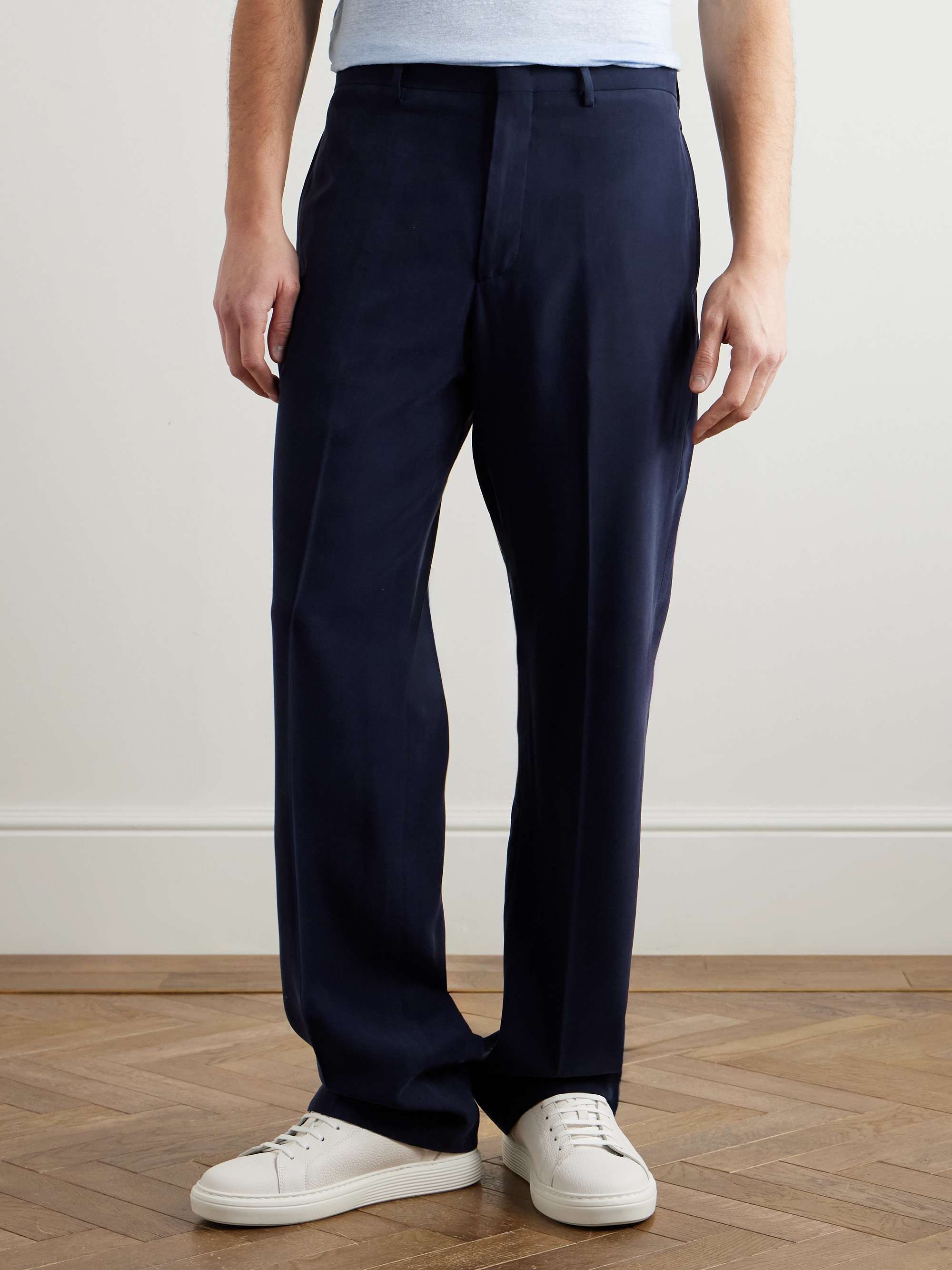 Wide-leg Twill Trousers view