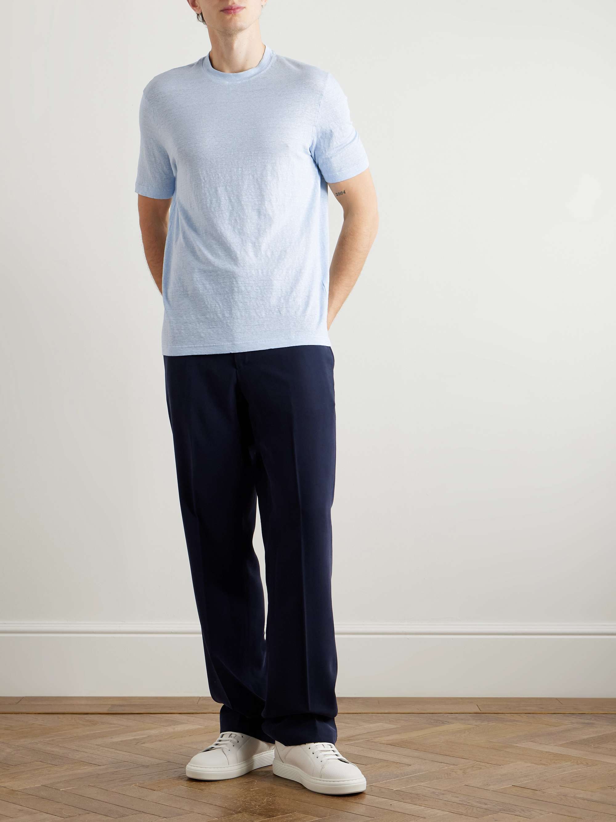 Wide-leg Twill Trousers view