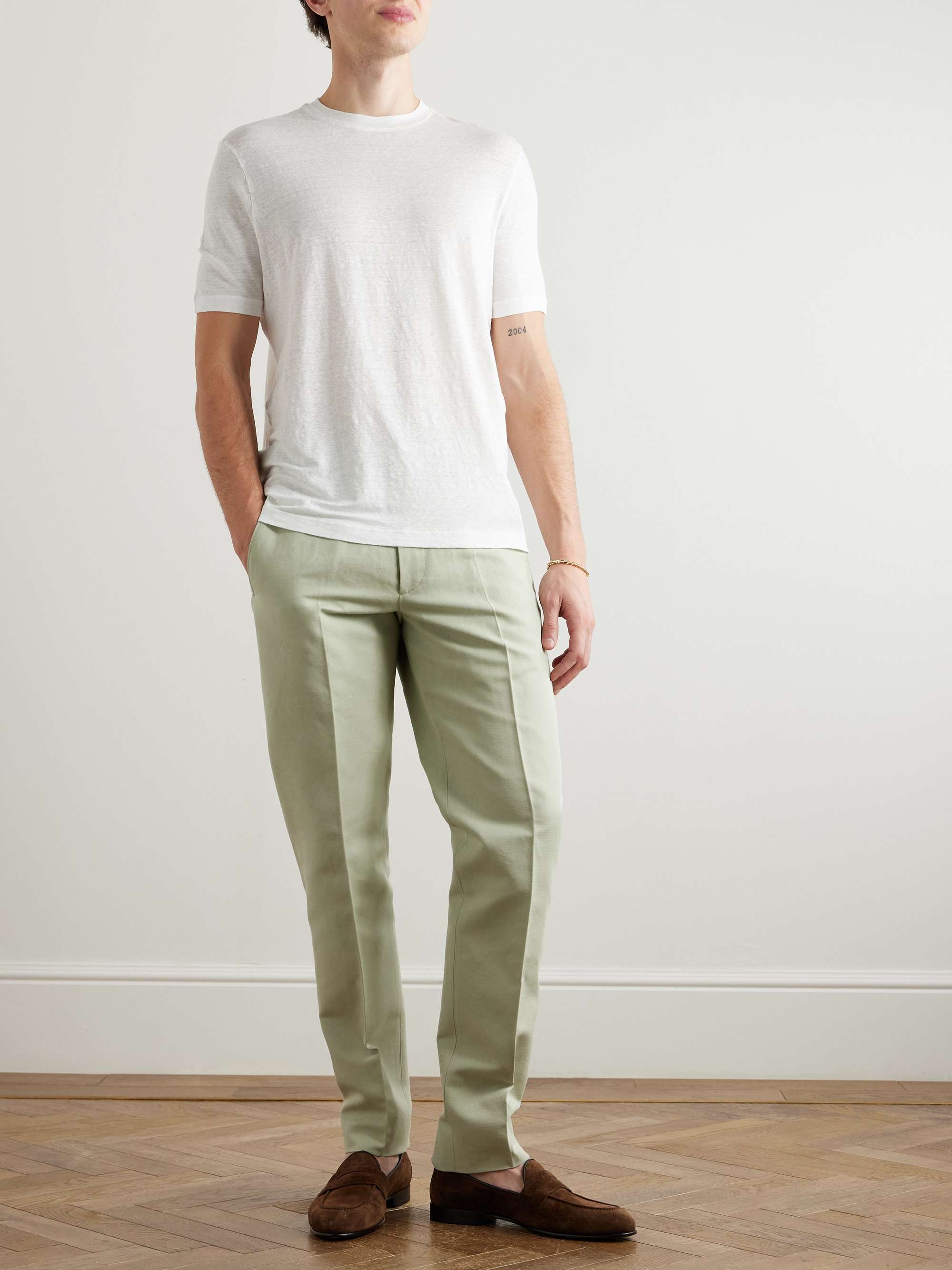 Linen-Blend Jersey T-Shirt view