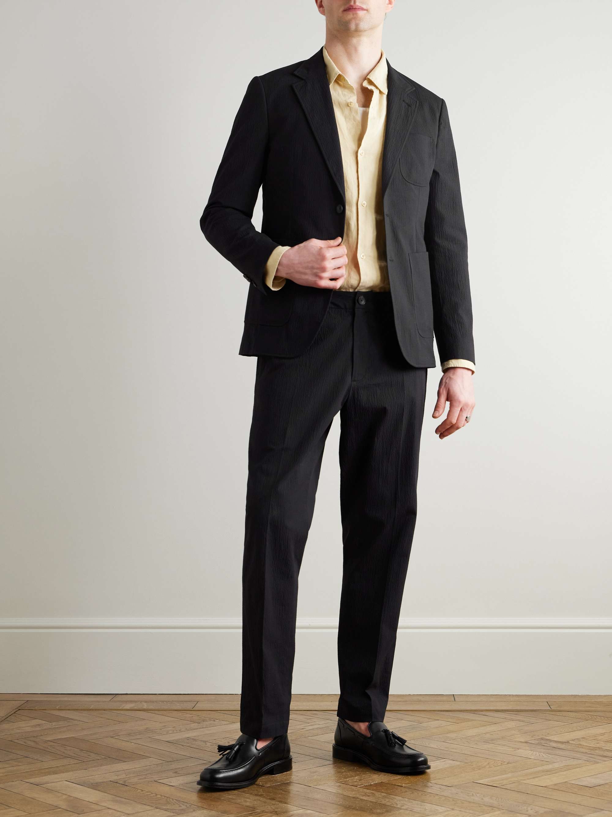 Stretch-Cotton Seersucker Suit Jacket view