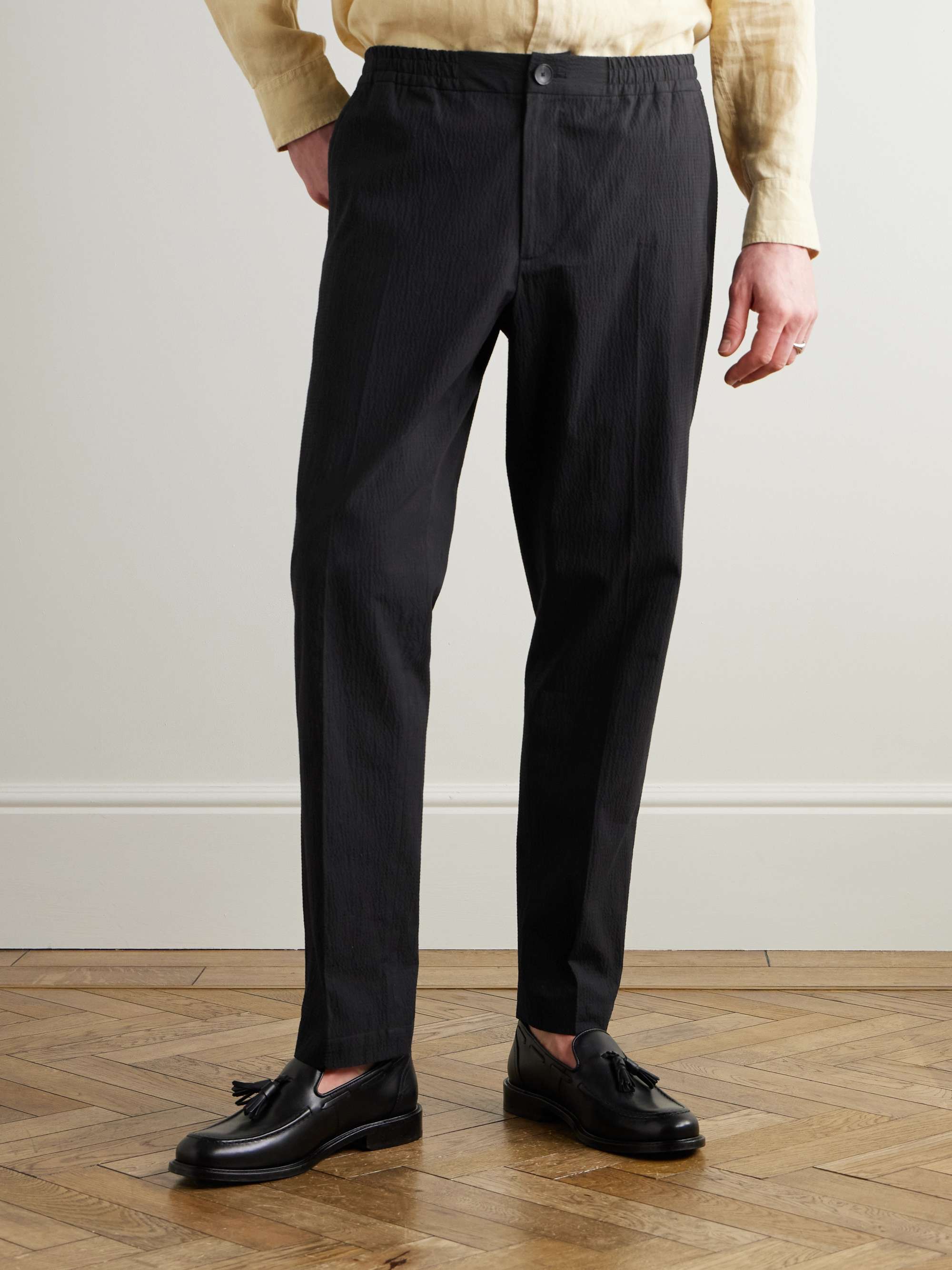 James Tapered Stretch-Cotton Seersucker Suit Trousers view