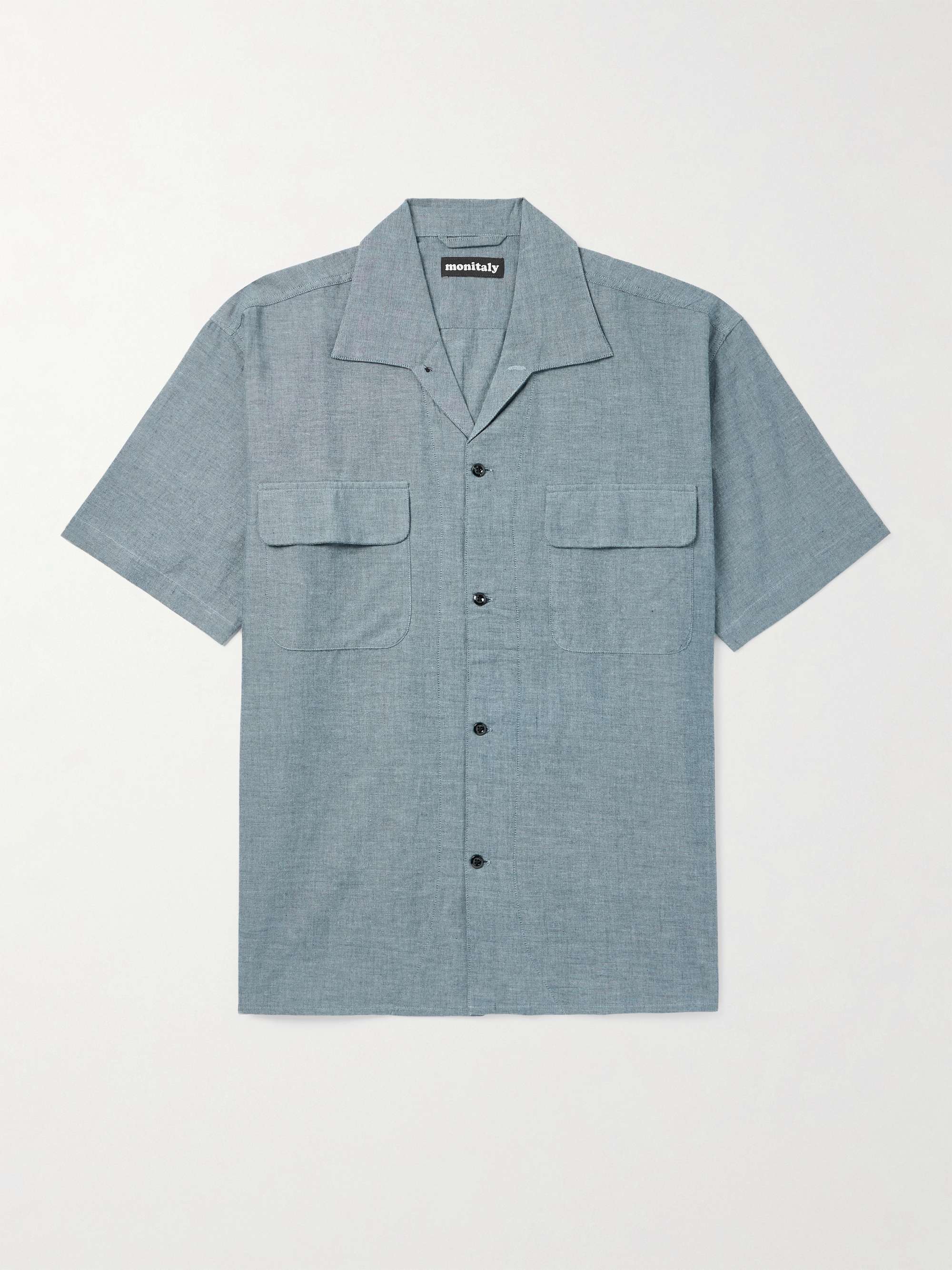 50s Milano Camp-Collar Cotton Oxford Shirt view