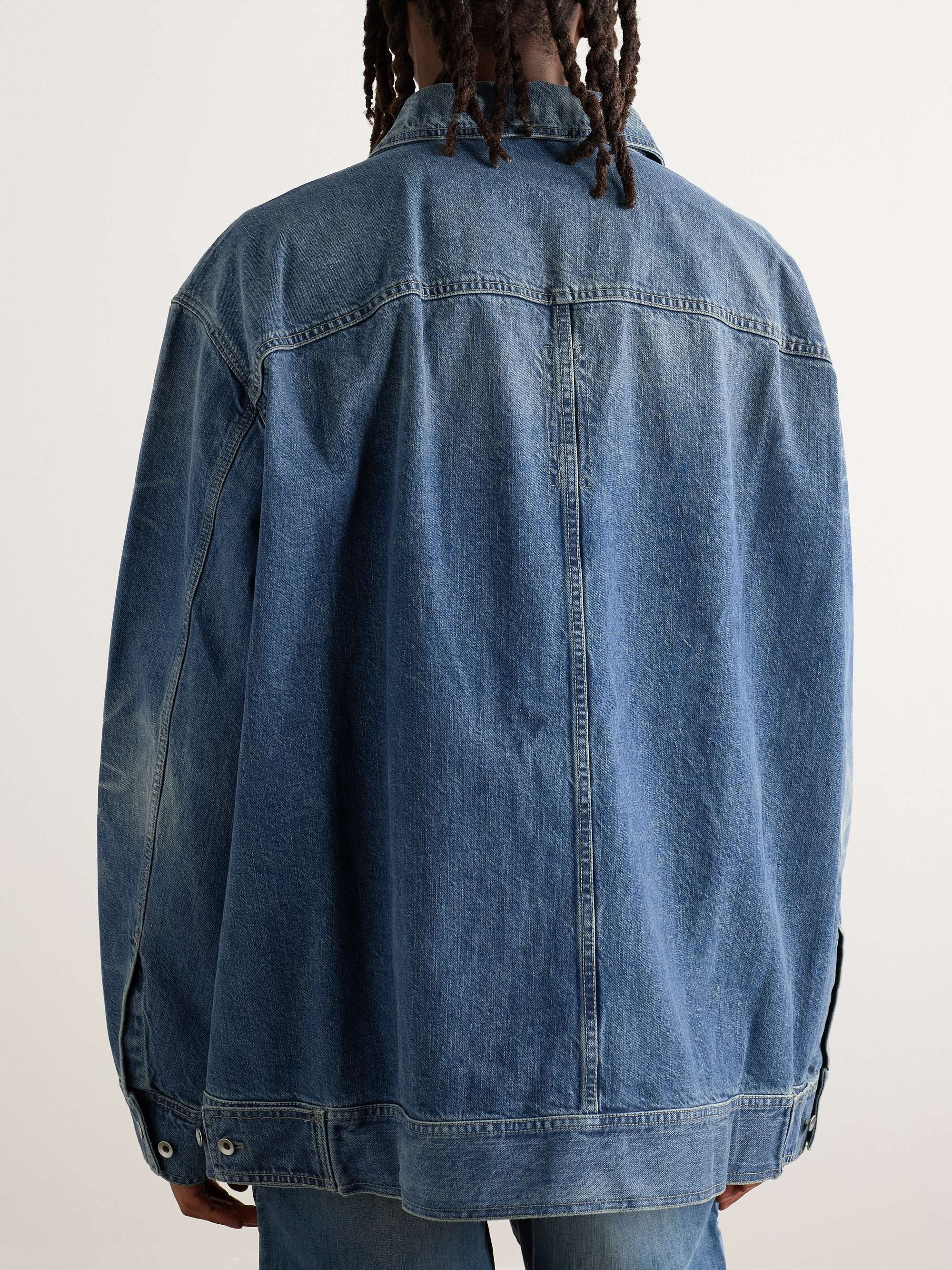 Jumbo Worker Webbing-Trimmed Selvedge Denim Jacket view