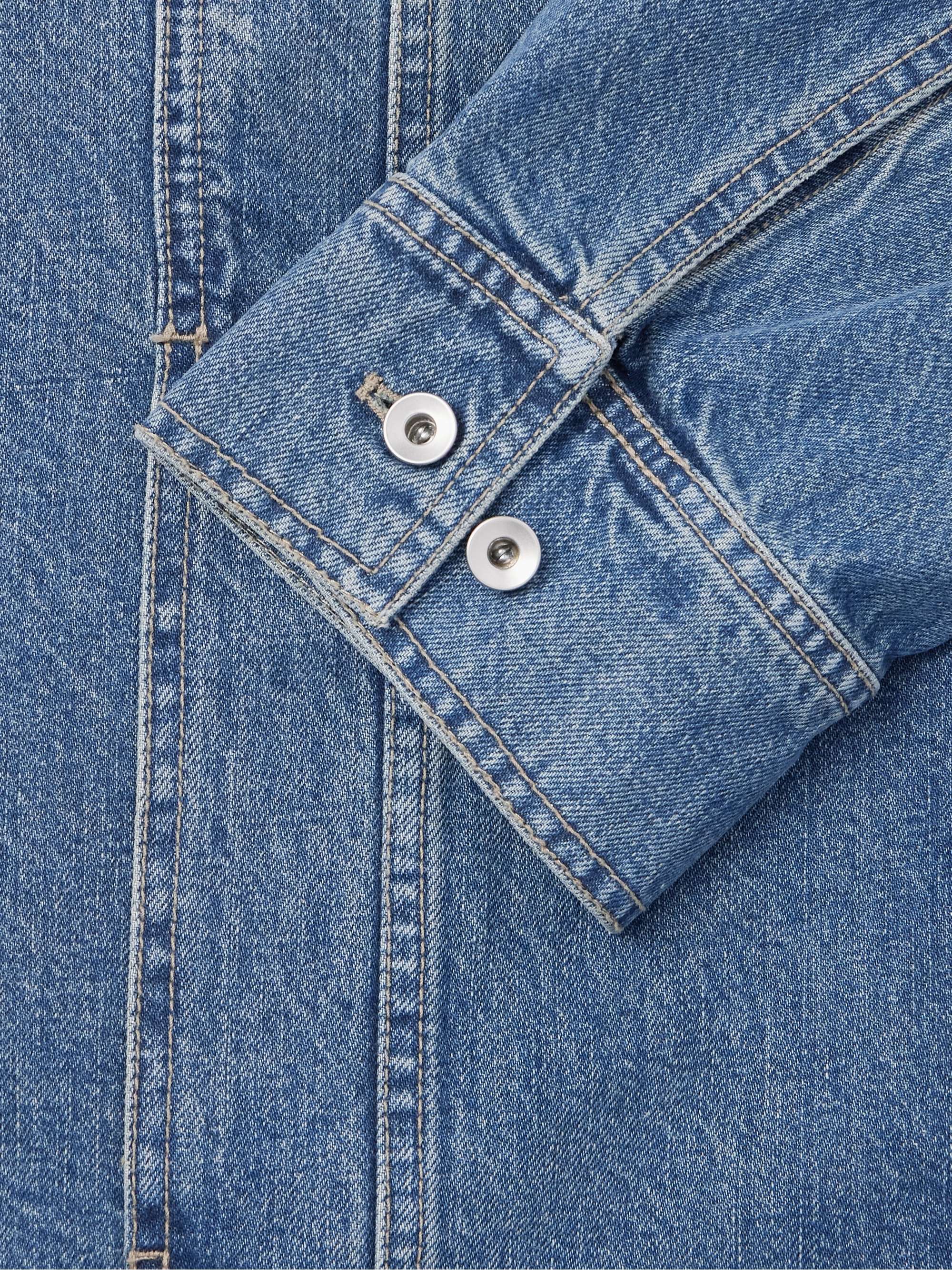 Jumbo Worker Webbing-Trimmed Selvedge Denim Jacket view