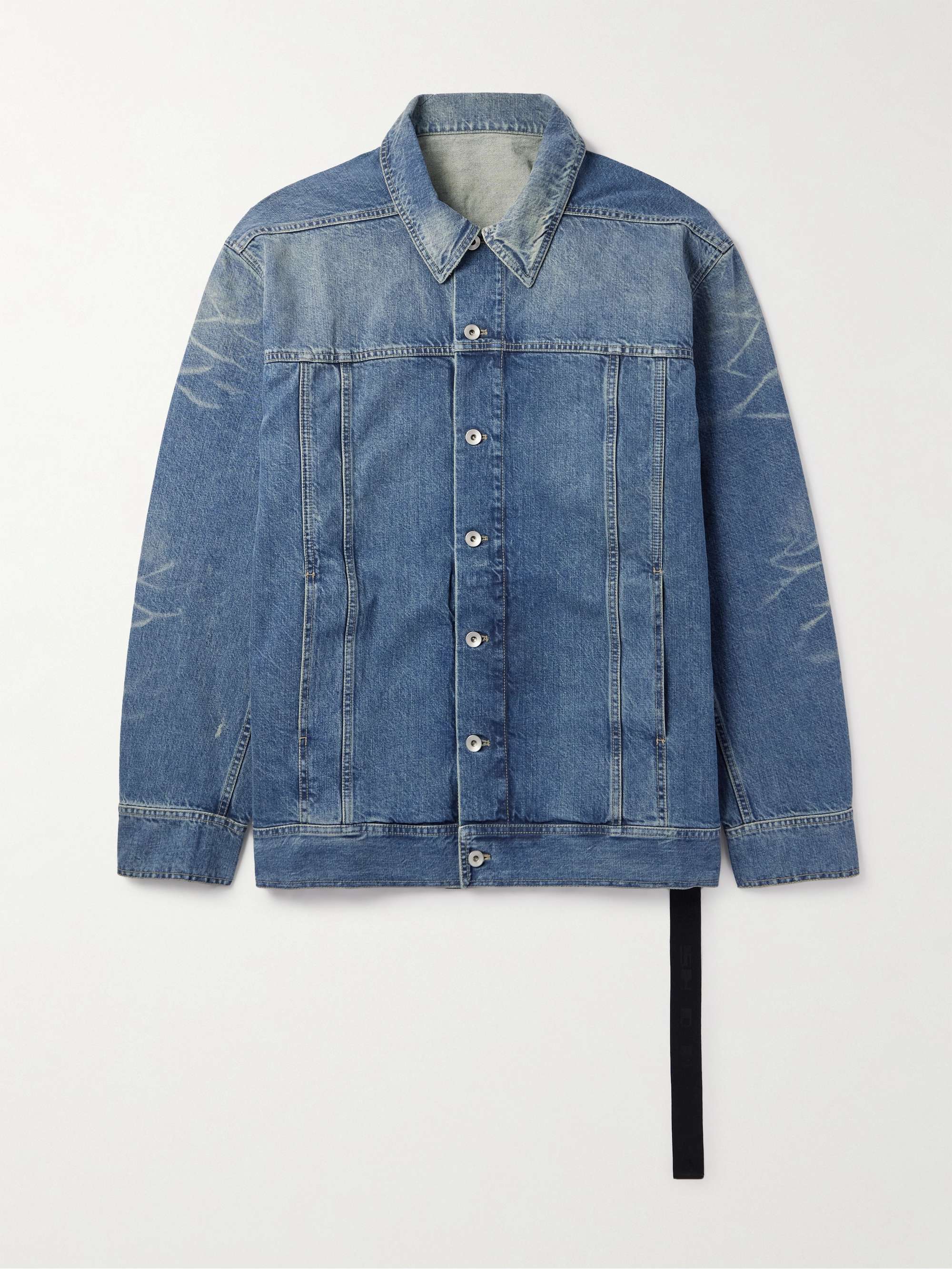 Jumbo Worker Webbing-Trimmed Selvedge Denim Jacket view