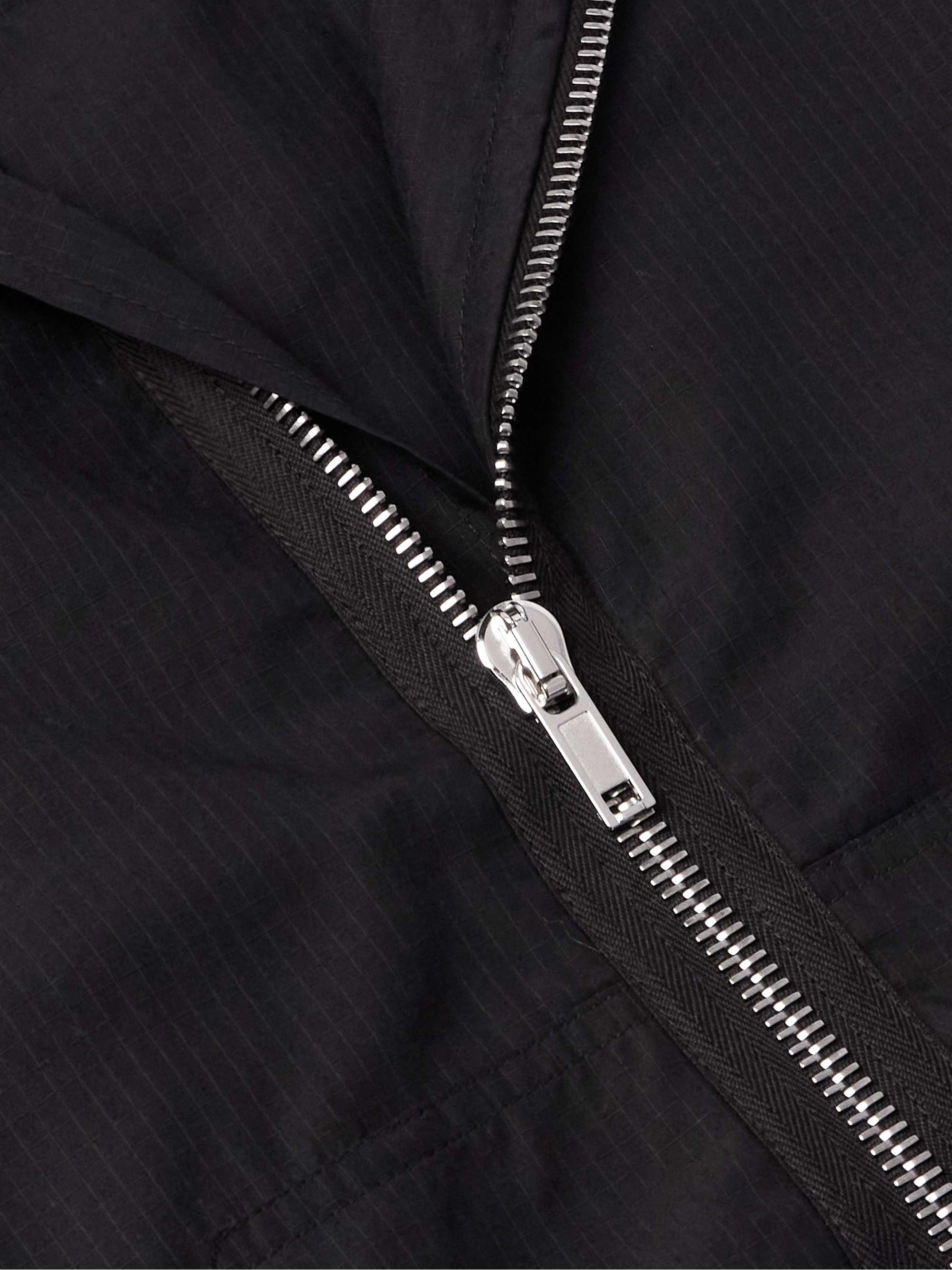 Padded Webbing-Trimmed TENCEL™ Lyocell-Ripstop Hooded Bomber Jacket view