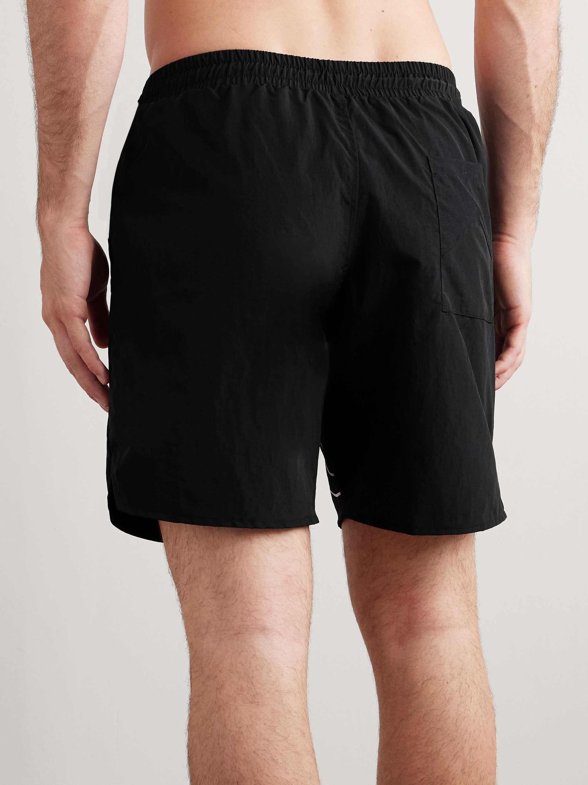 Straight-Leg Logo-Print Nylon Drawstring Shorts view