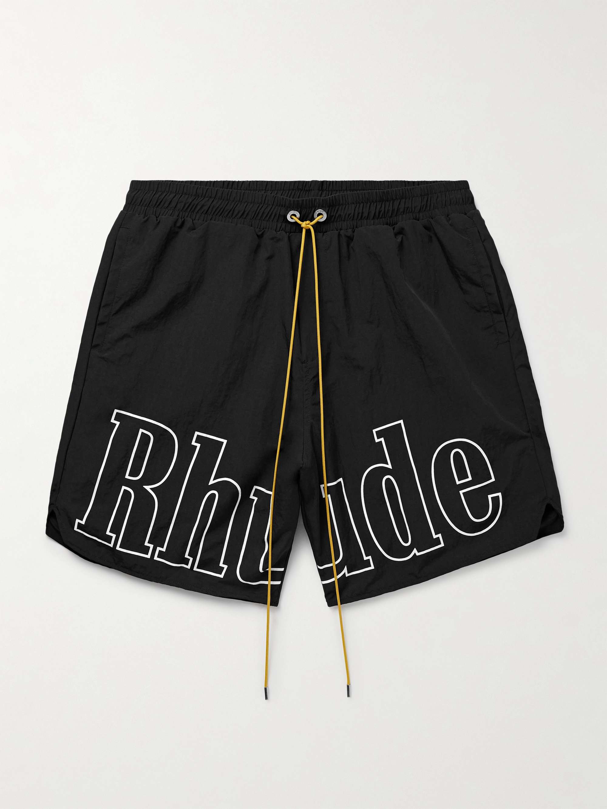 Straight-Leg Logo-Print Nylon Drawstring Shorts view