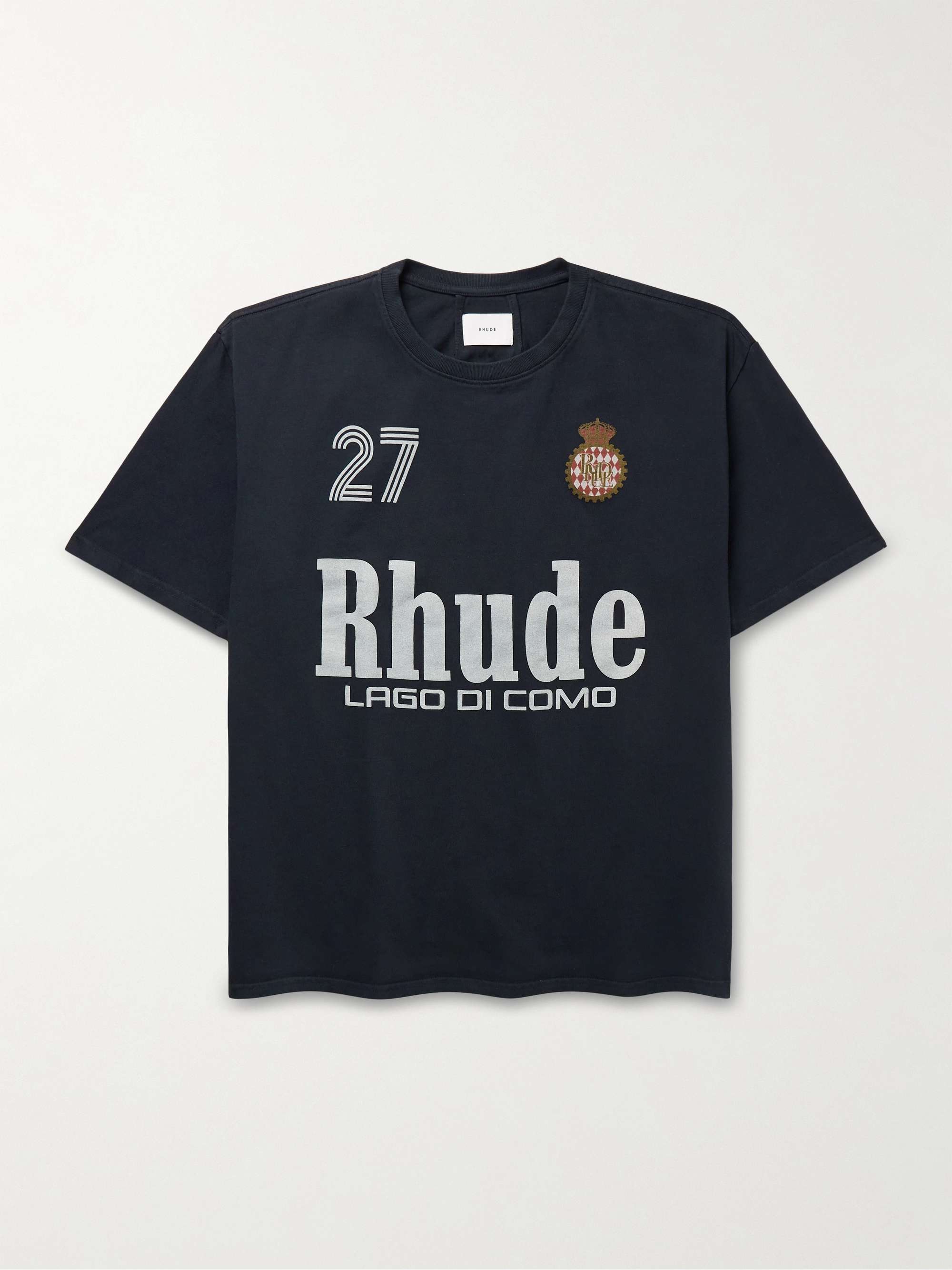 Racing Crest Logo-Print Cotton-Jersey T-Shirt view