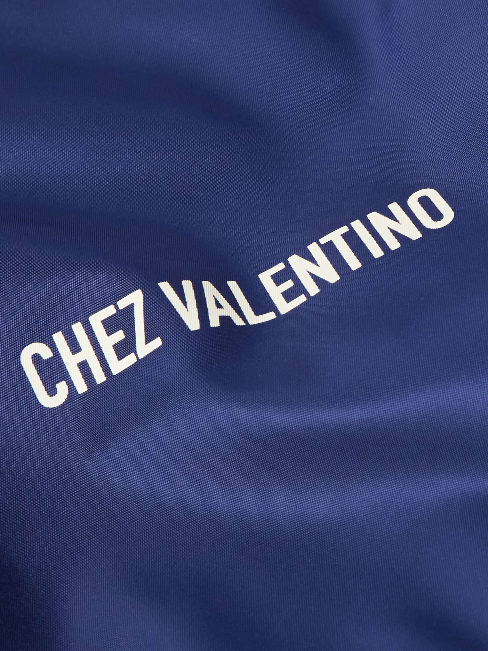 Striped Logo-Print Padded Shell Bomber Jacket view