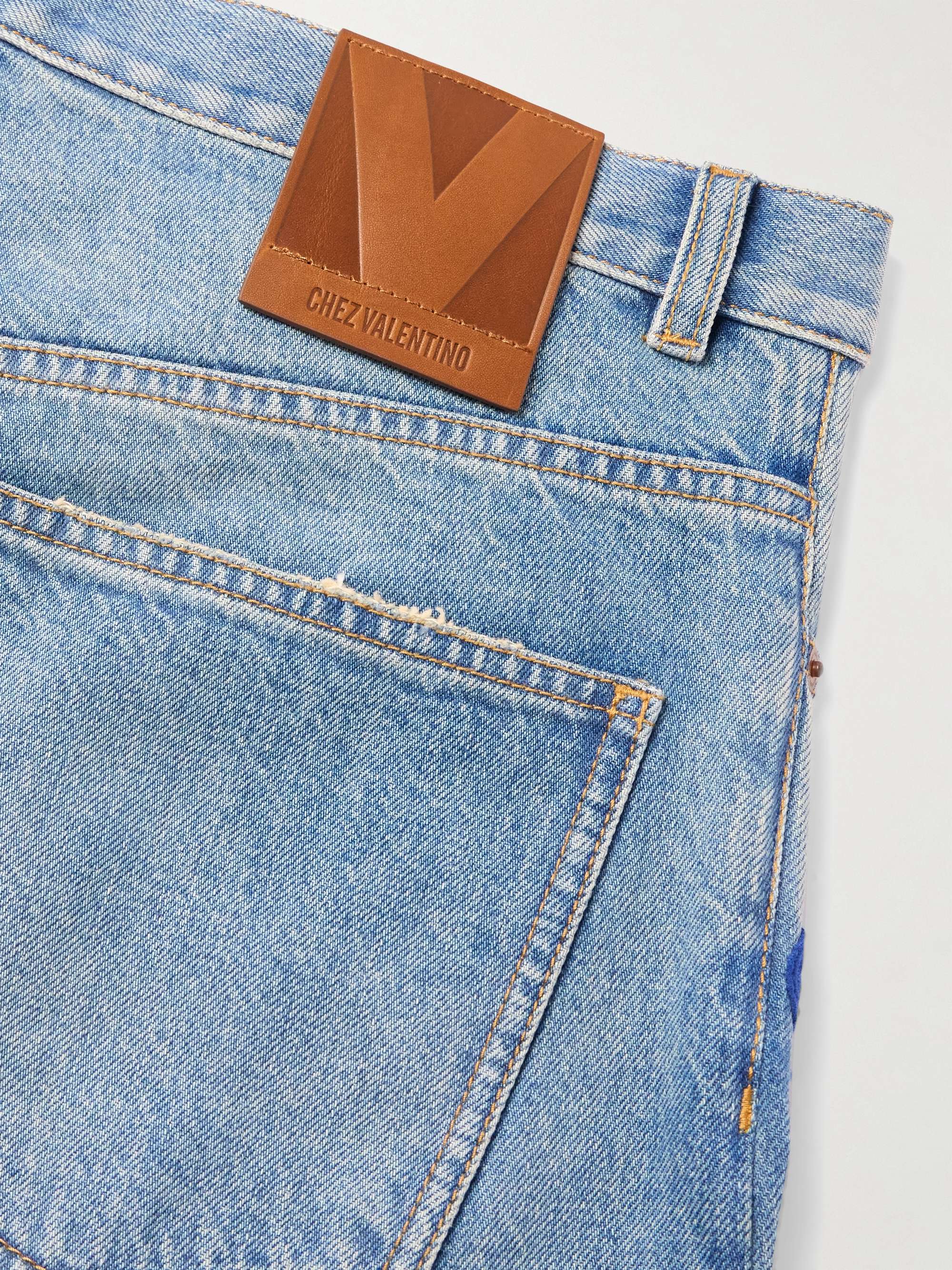 Straight-Leg Embellished Jeans view