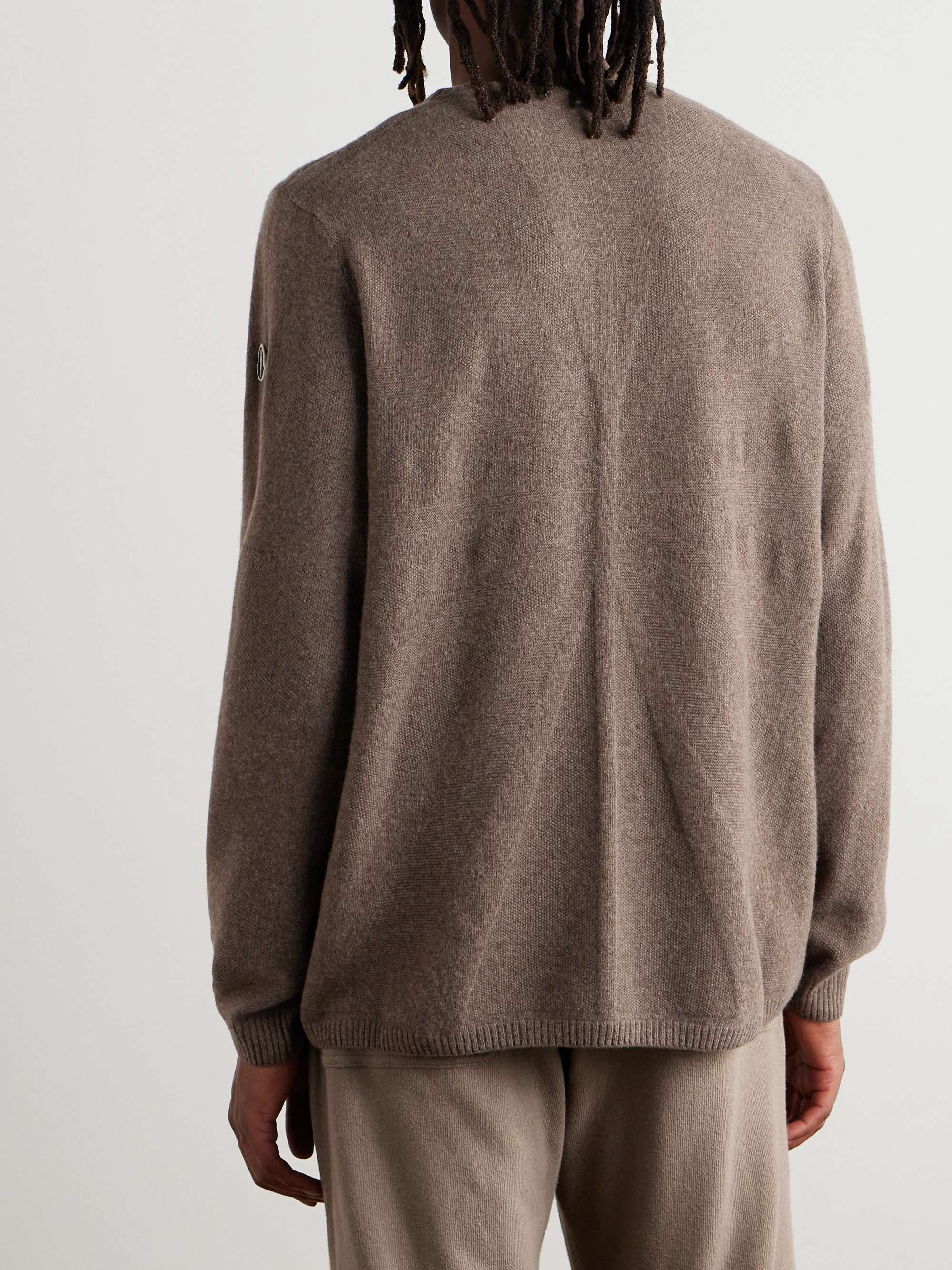 + Moncler Jacquard-Knit Virgin Wool and Cashmere-Blend Sweater view