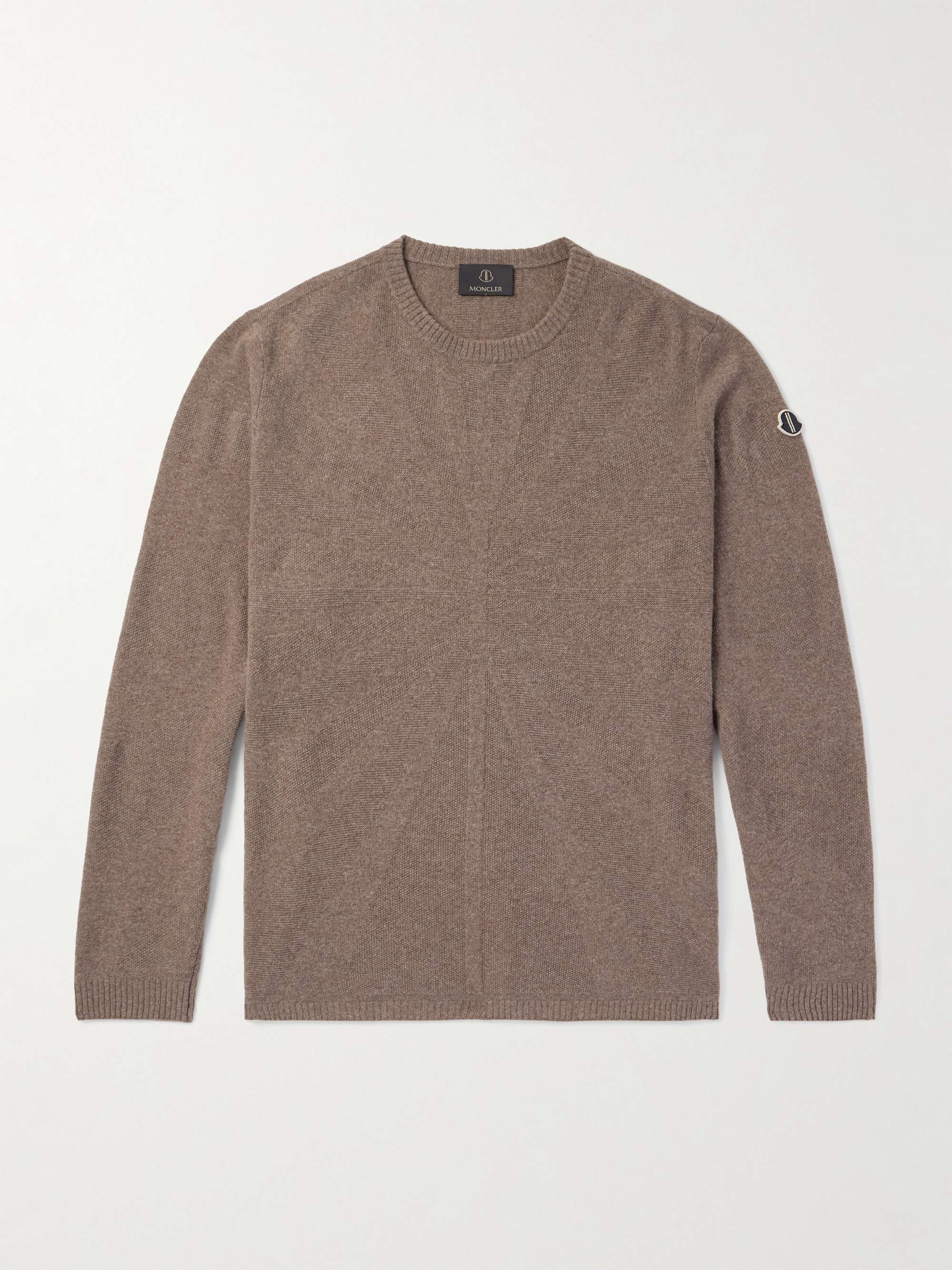 + Moncler Jacquard-Knit Virgin Wool and Cashmere-Blend Sweater view