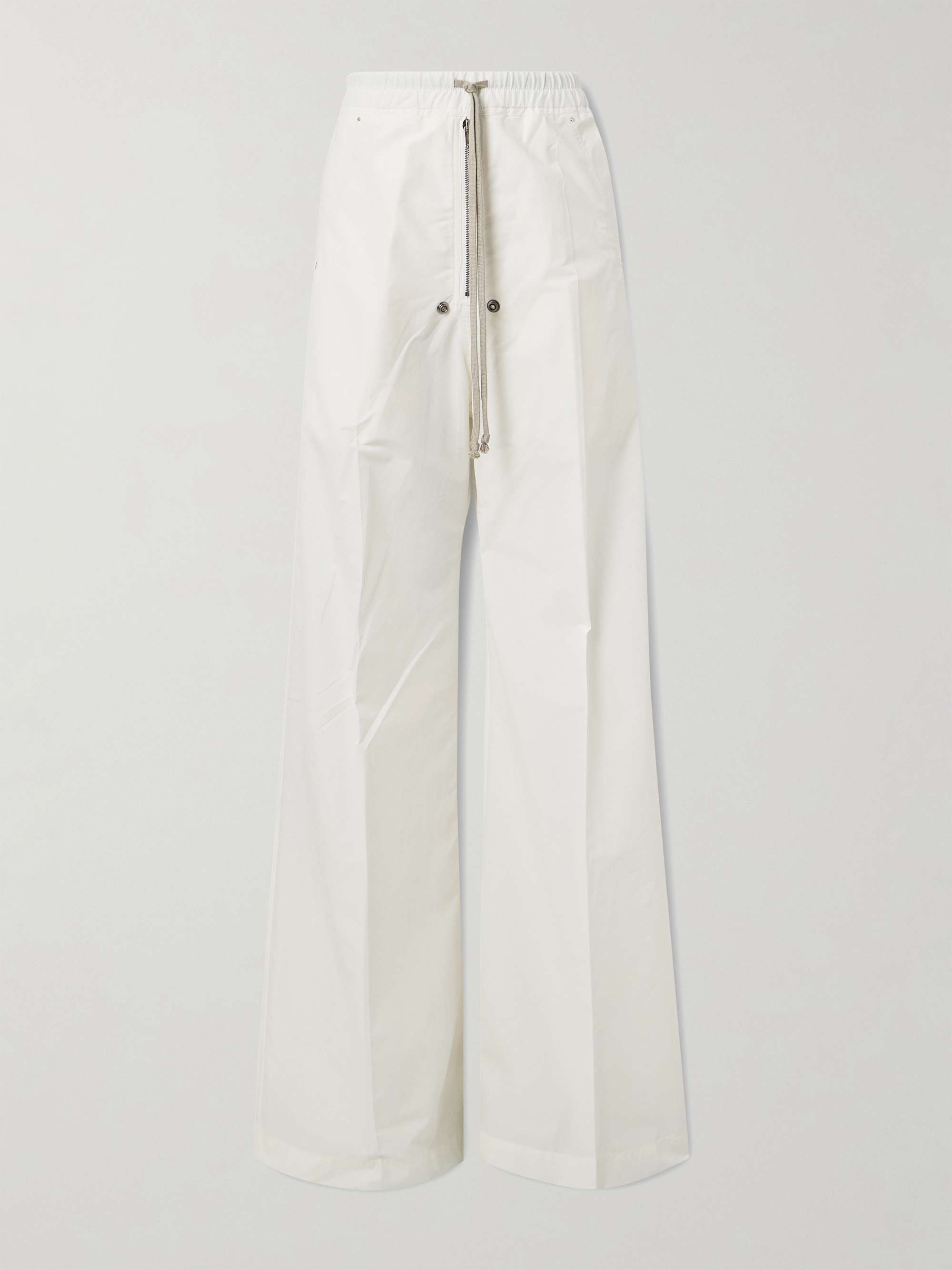 + Moncler Bela Wide-Leg Cotton and Nylon-Blend Drawstring Trousers view