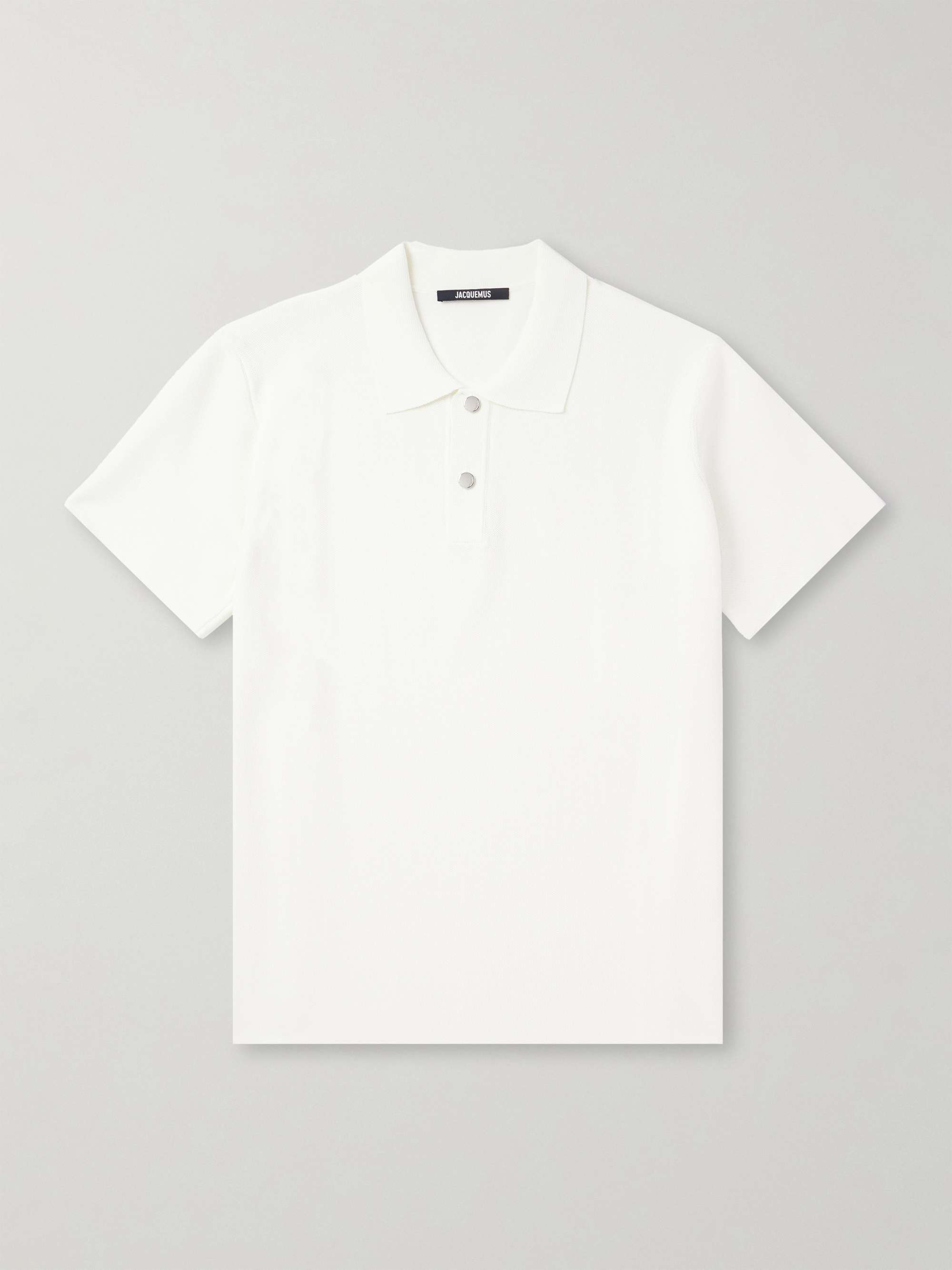 Oversized Logo-Jacquard Piqué Polo Shirt view